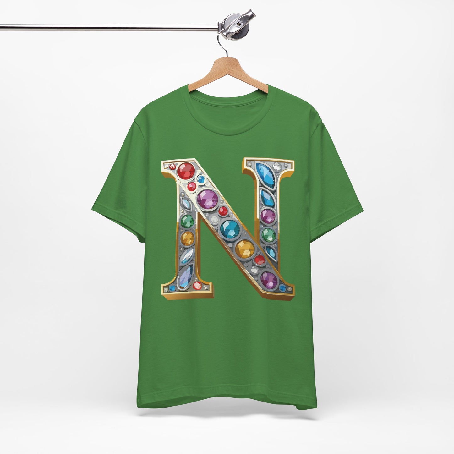 Letter Shirt, Shirt with Letters, Tee Shirt with Gold Letter, Shirt with Antique Letters