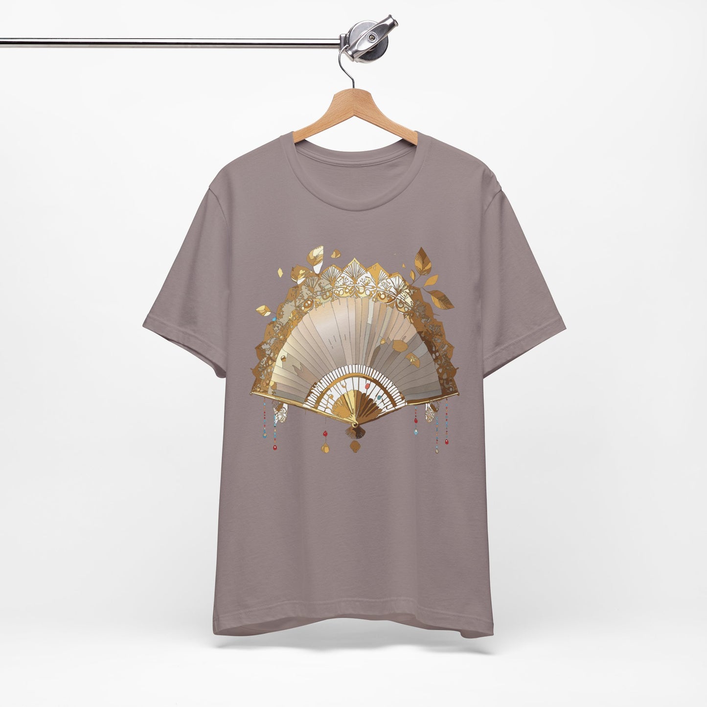 Fan shirt, Shirt with Fan, Tee Shirt with Gold Blower