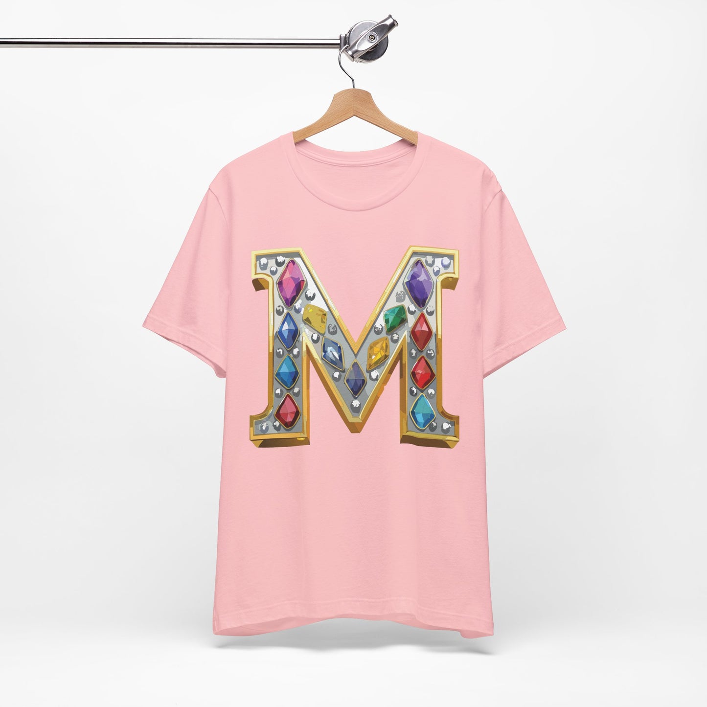 Letter Shirt, Shirt with Letters, Tee Shirt with Gold Letter, Shirt with Antique Letters
