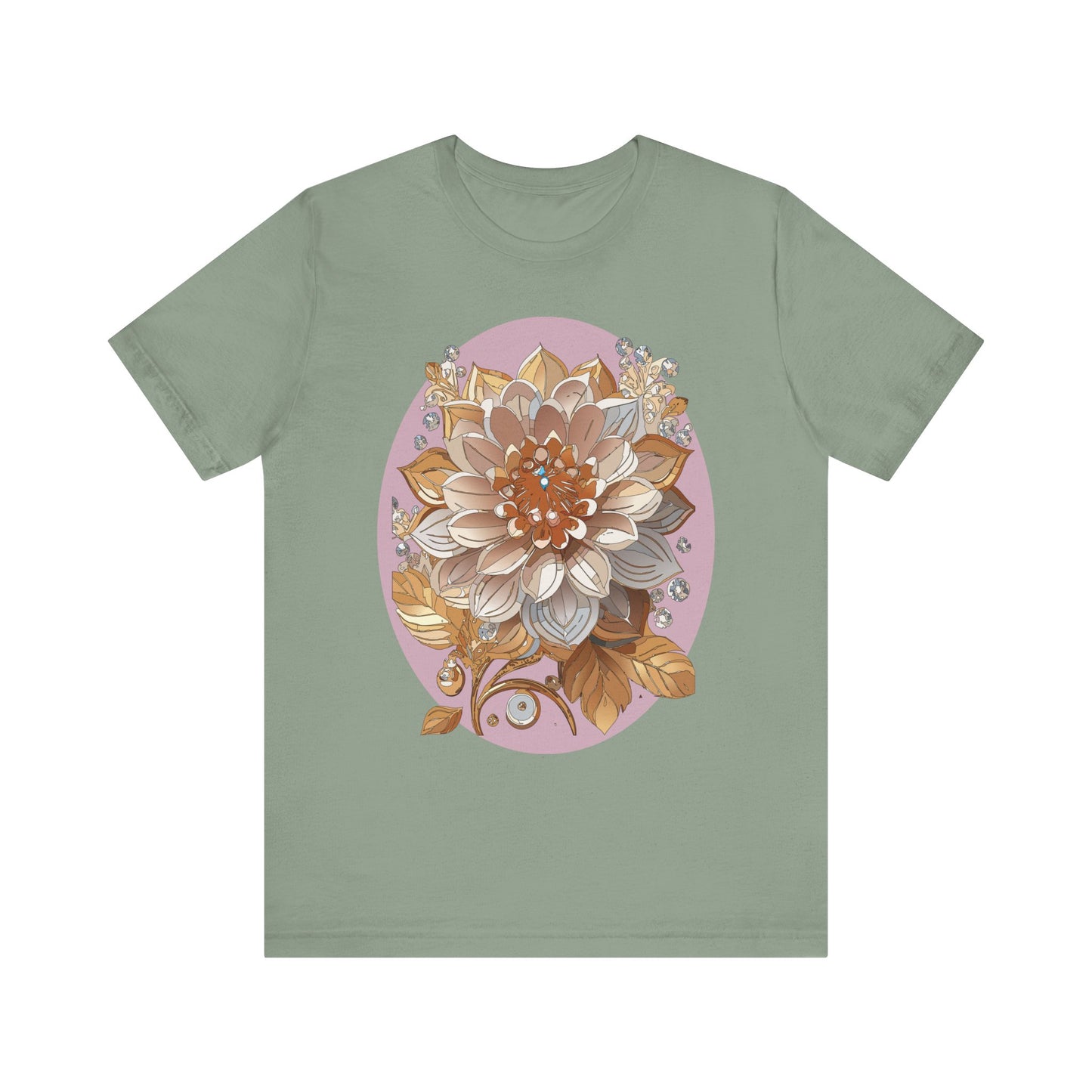 Floral Shirt, Flower Shirt, Tee Shirt with Antique Flower
