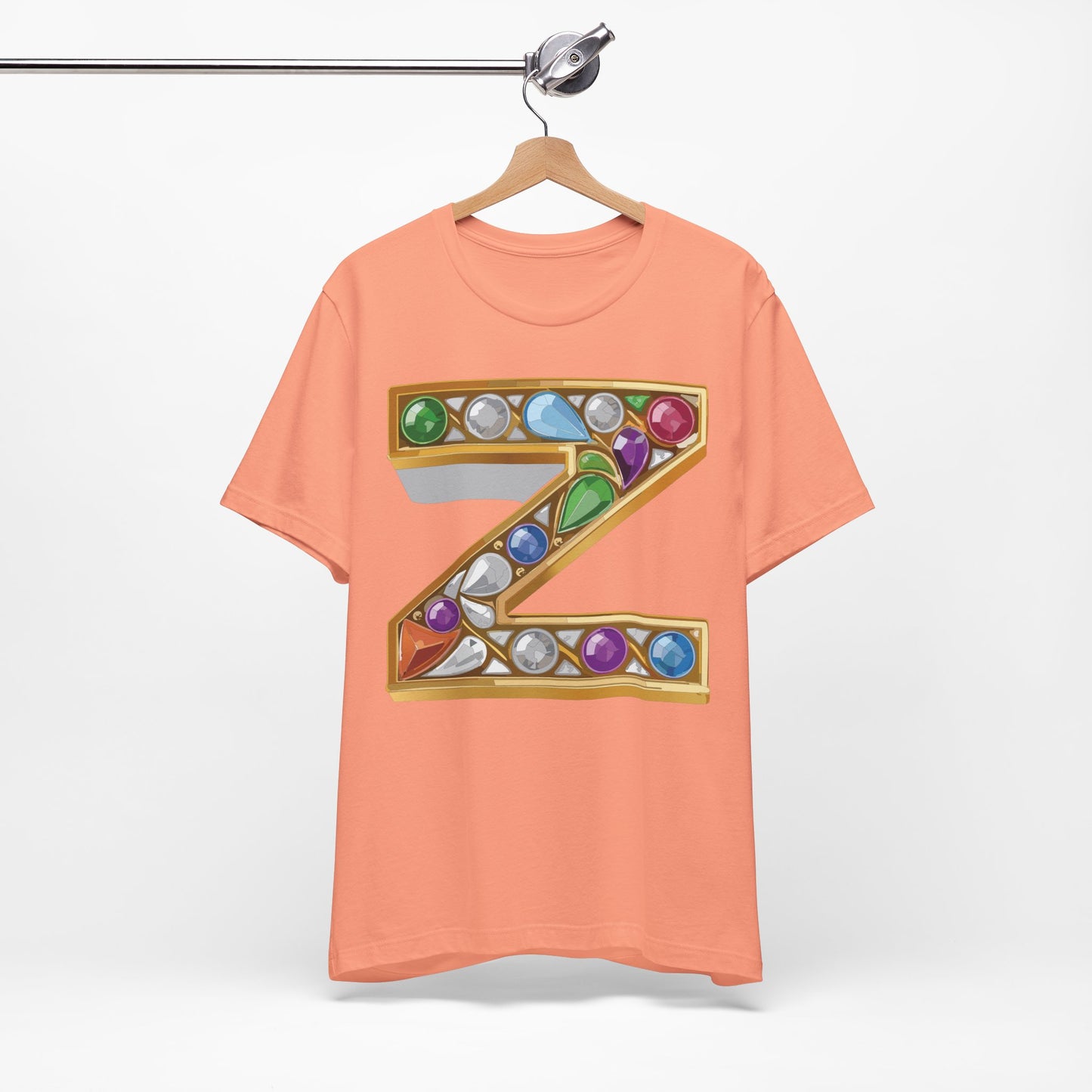 Letter Shirt, Shirt with Letters, Tee Shirt with Gold Letter, Shirt with Antique Letters