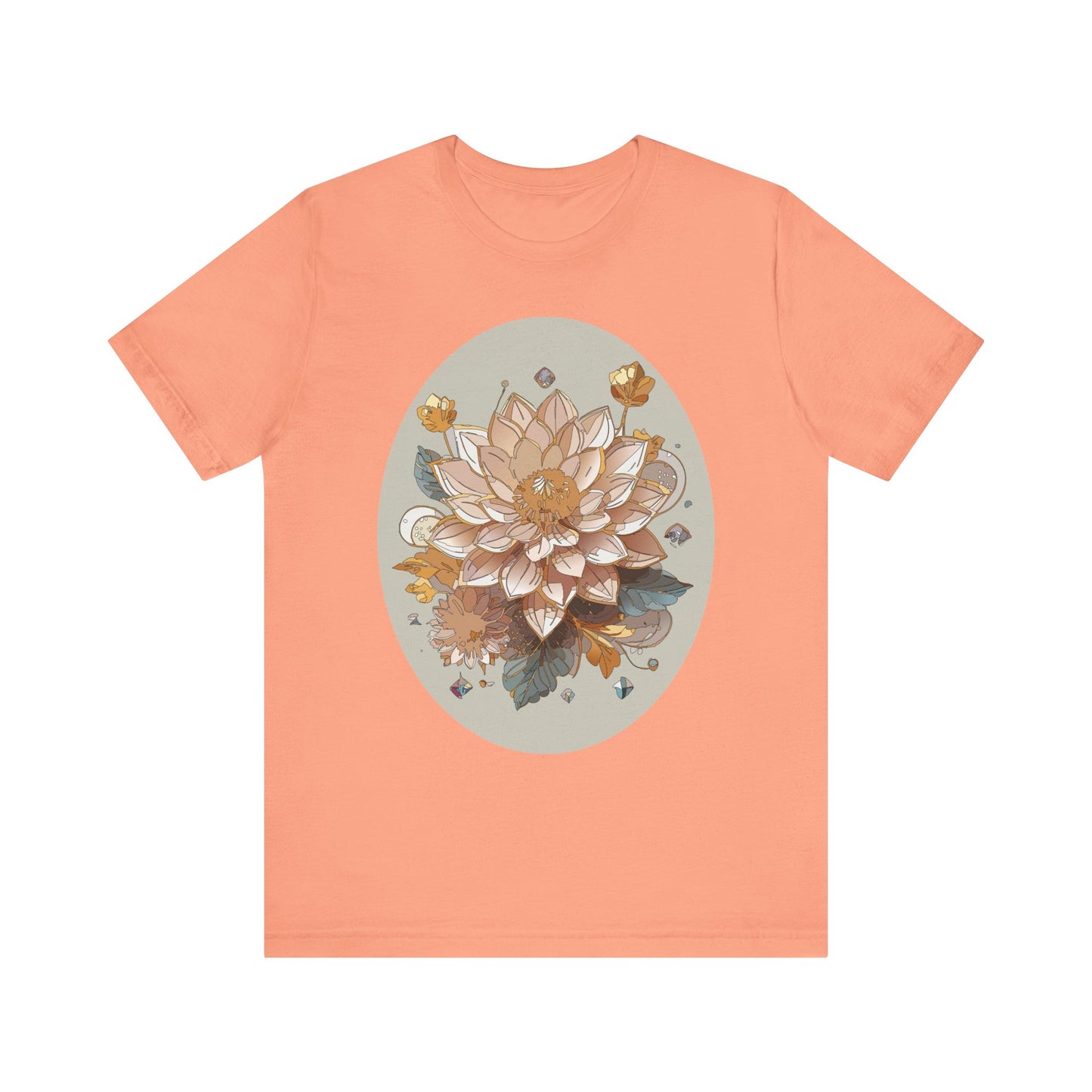 Floral Shirt, Flower Shirt, Tee Shirt with Antique Flower