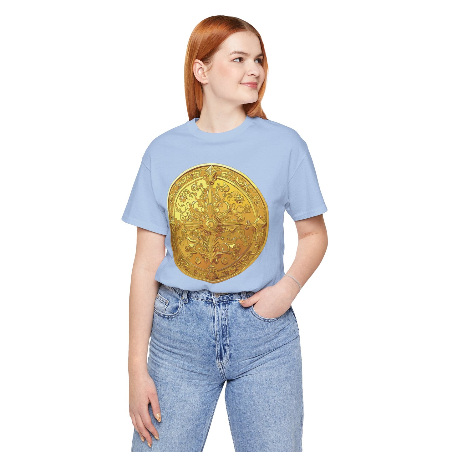 Coin Shirt, Shirt with Coin, Tee Shirt with Gold Coin, Shirt with Antique Coin