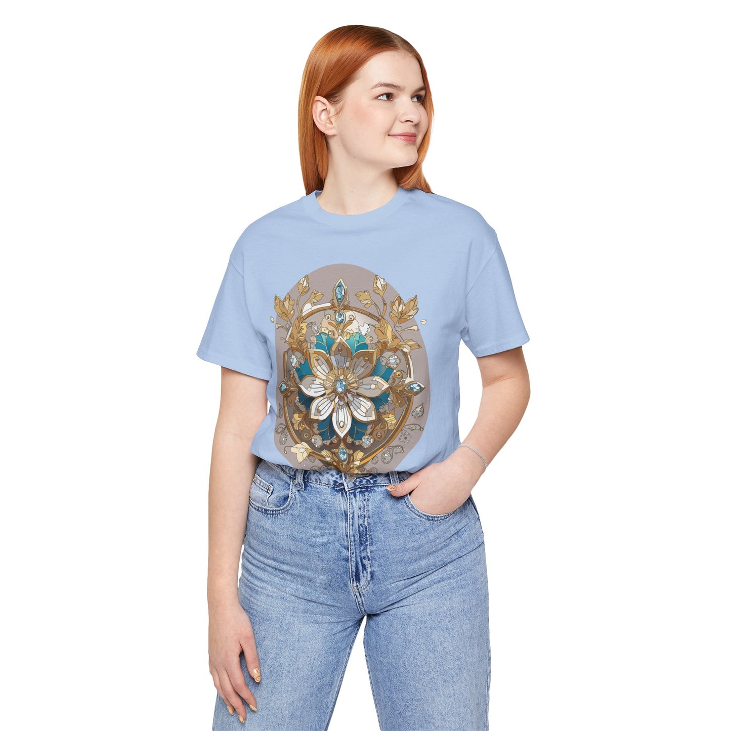 Floral Shirt, Flower Shirt, Tee Shirt with Antique Flower