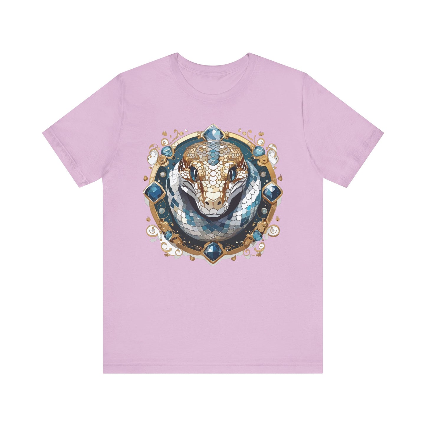 Animal Shirt, Shirt with Animal, Tee Shirt with Gold Animal Medal, Shirt with Antique Animal Medallion