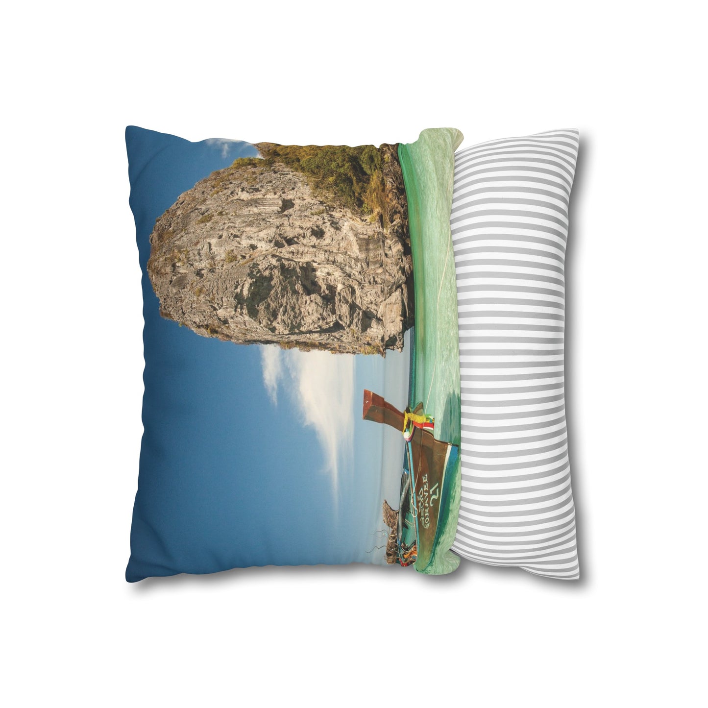 Beach Faux Suede Square Pillowcase