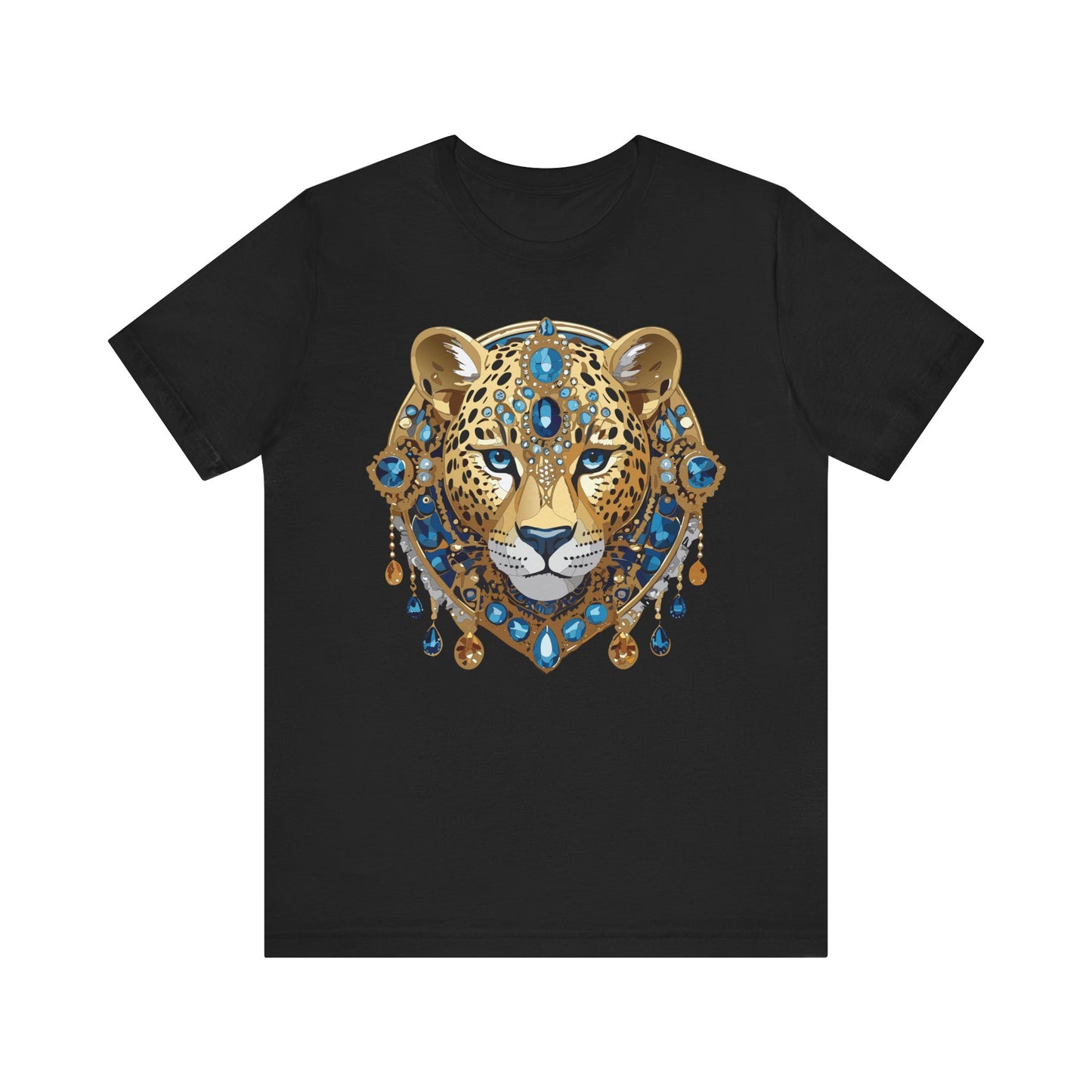 Animal Shirt, Shirt with Animal, Tee Shirt with Gold Animal Medal, Shirt with Antique Animal Medallion