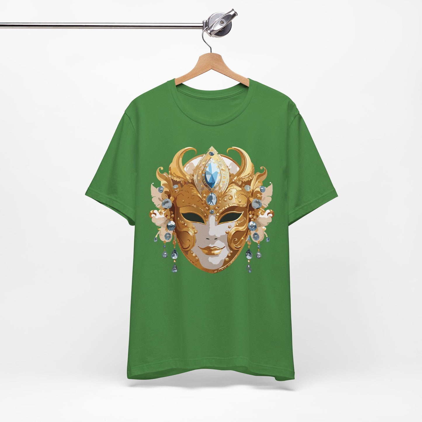 Mask Shirt, Shirt with Mask, Tee Shirt with Gold Face