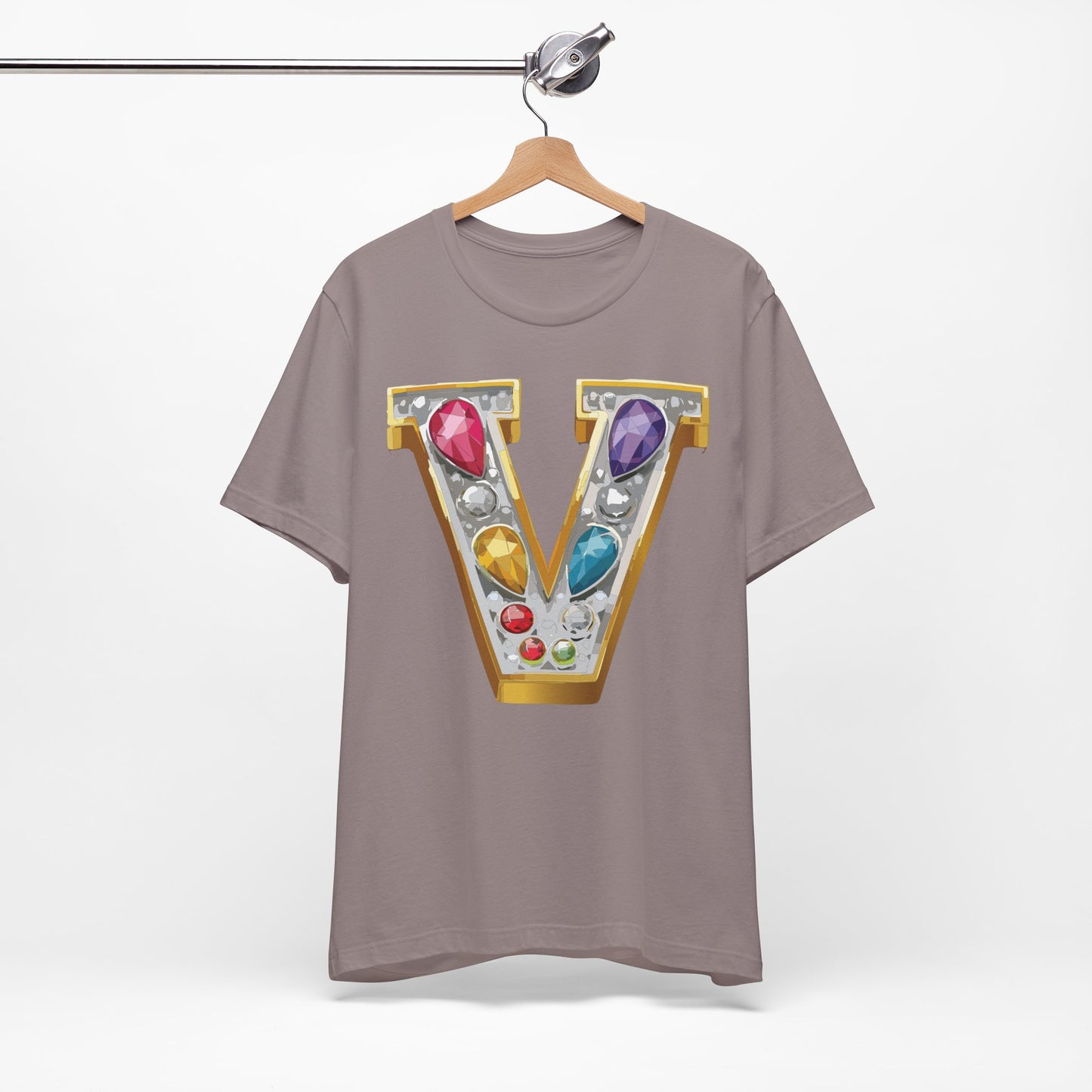 Letter Shirt, Shirt with Letters, Tee Shirt with Gold Letter, Shirt with Antique Letters
