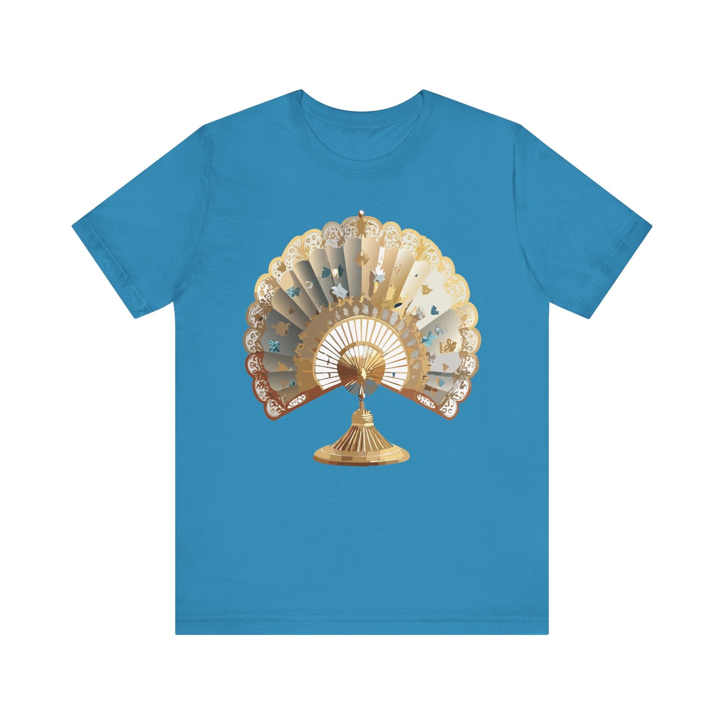 Fan shirt, Shirt with Fan, Tee Shirt with Gold Blower
