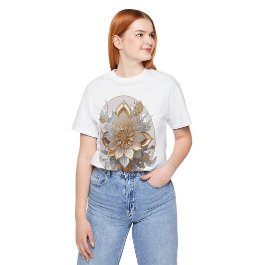 Floral Shirt, Flower Shirt, Tee Shirt with Antique Flower