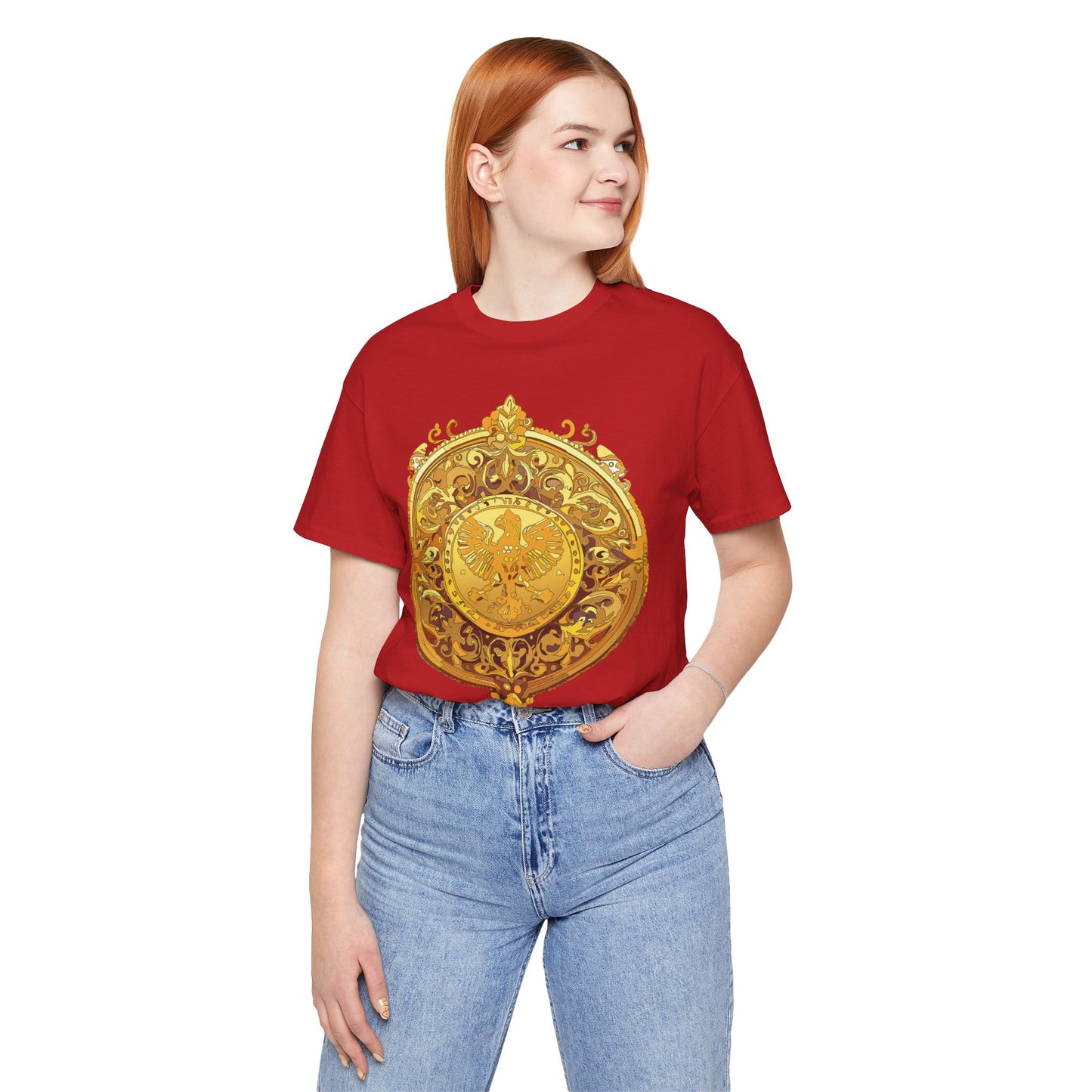 Coin Shirt, Shirt with Coin, Tee Shirt with Gold Coin, Shirt with Antique Coin