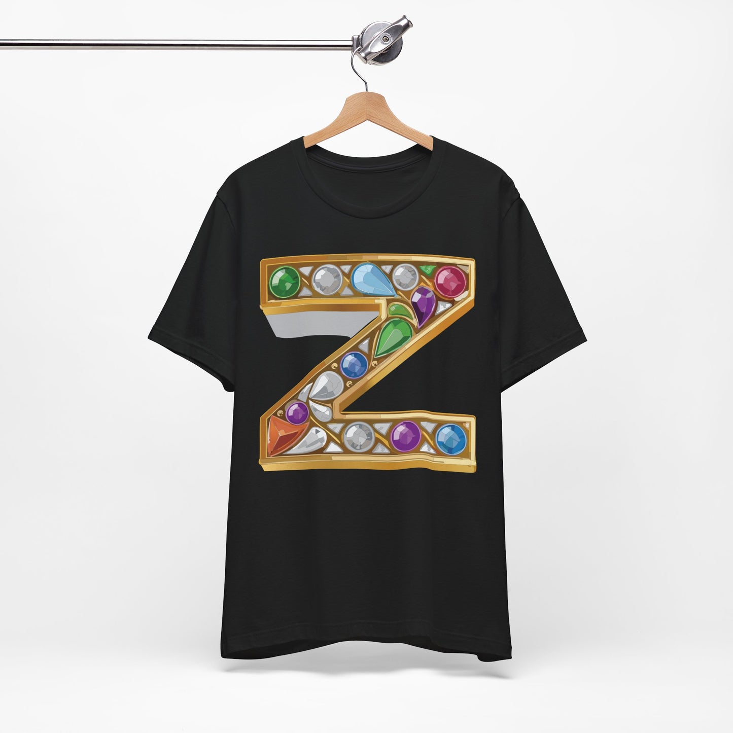 Letter Shirt, Shirt with Letters, Tee Shirt with Gold Letter, Shirt with Antique Letters