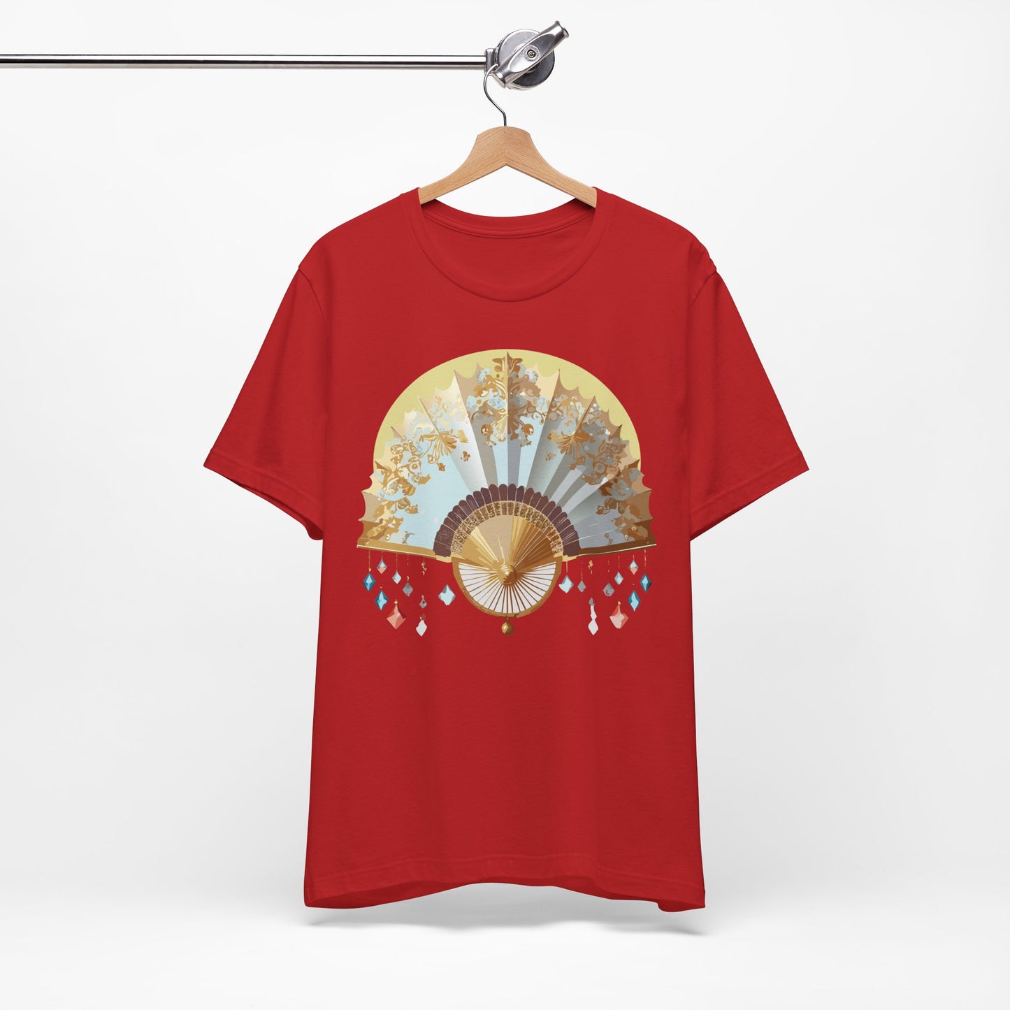 Fan shirt, Shirt with Fan, Tee Shirt with Gold Blower