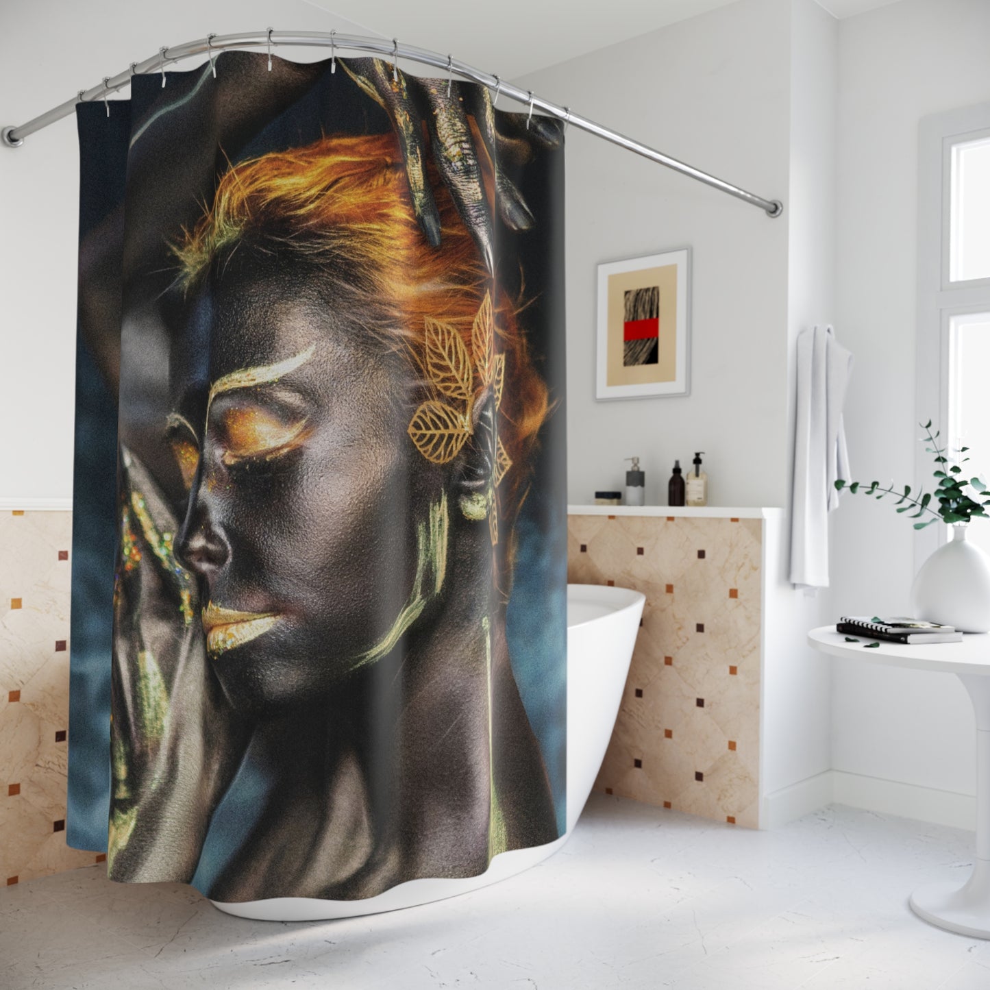 Woman Shower Curtain