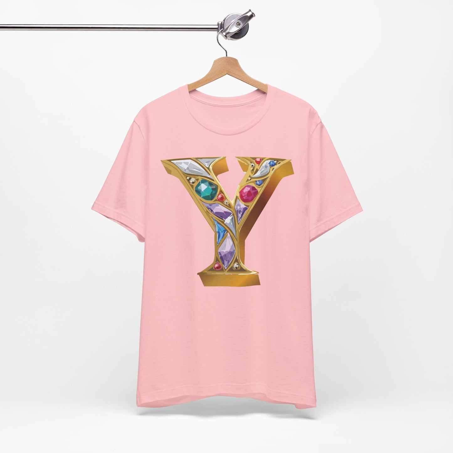 Letter Shirt, Shirt with Letters, Tee Shirt with Gold Letter, Shirt with Antique Letters