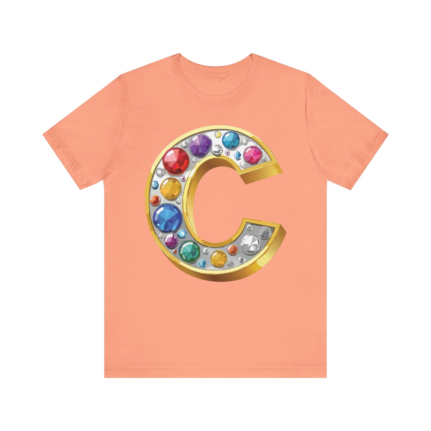 Letter Shirt, Shirt with Letters, Tee Shirt with Gold Letter, Shirt with Antique Letters