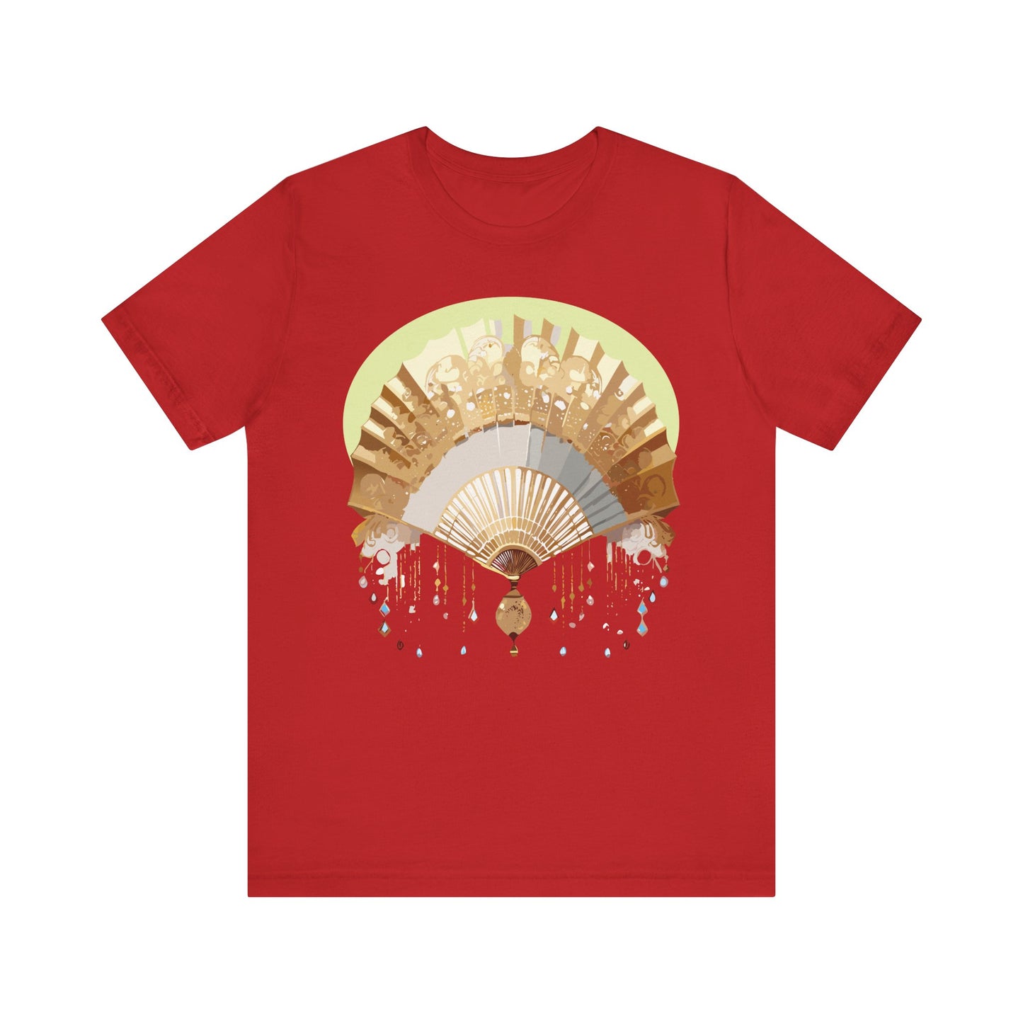 Fan shirt, Shirt with Fan, Tee Shirt with Gold Blower