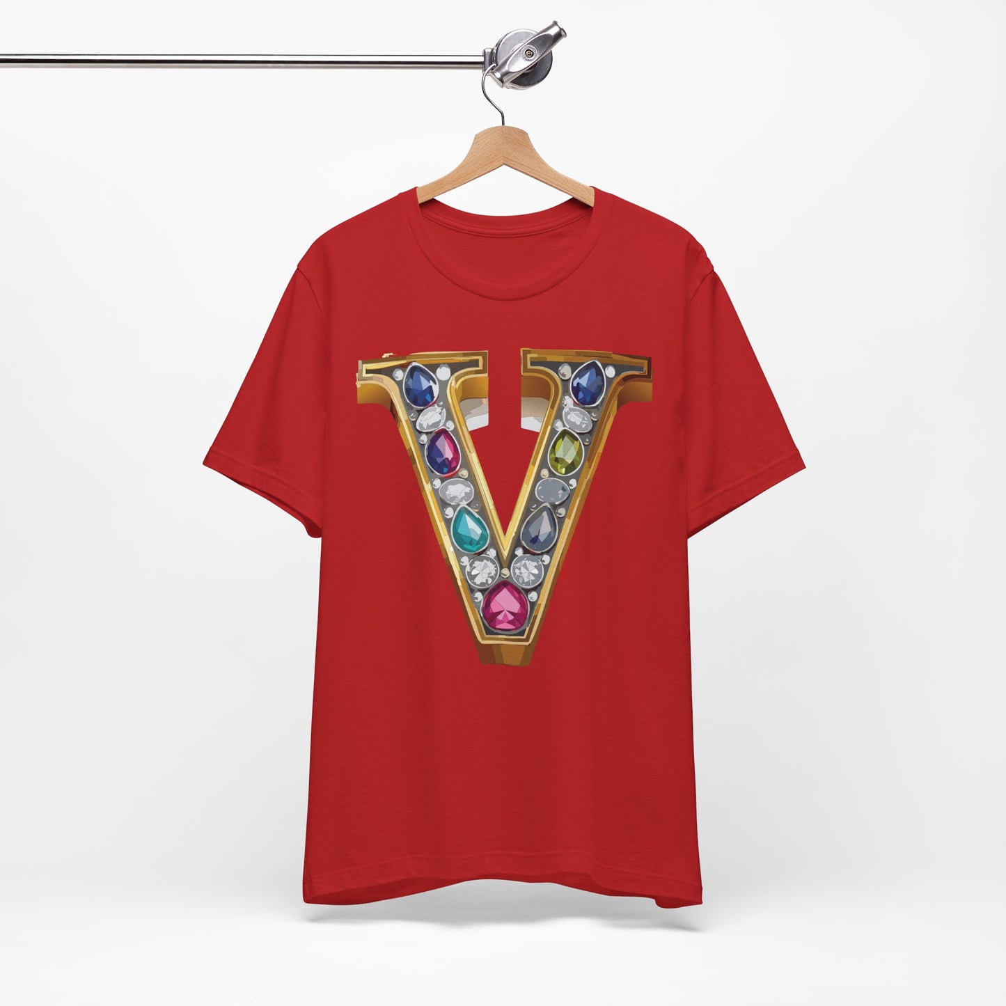 Letter Shirt, Shirt with Letters, Tee Shirt with Gold Letter, Shirt with Antique Letters