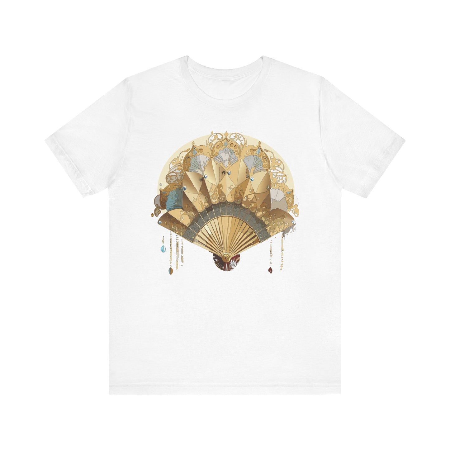 Fan shirt, Shirt with Fan, Tee Shirt with Gold Blower