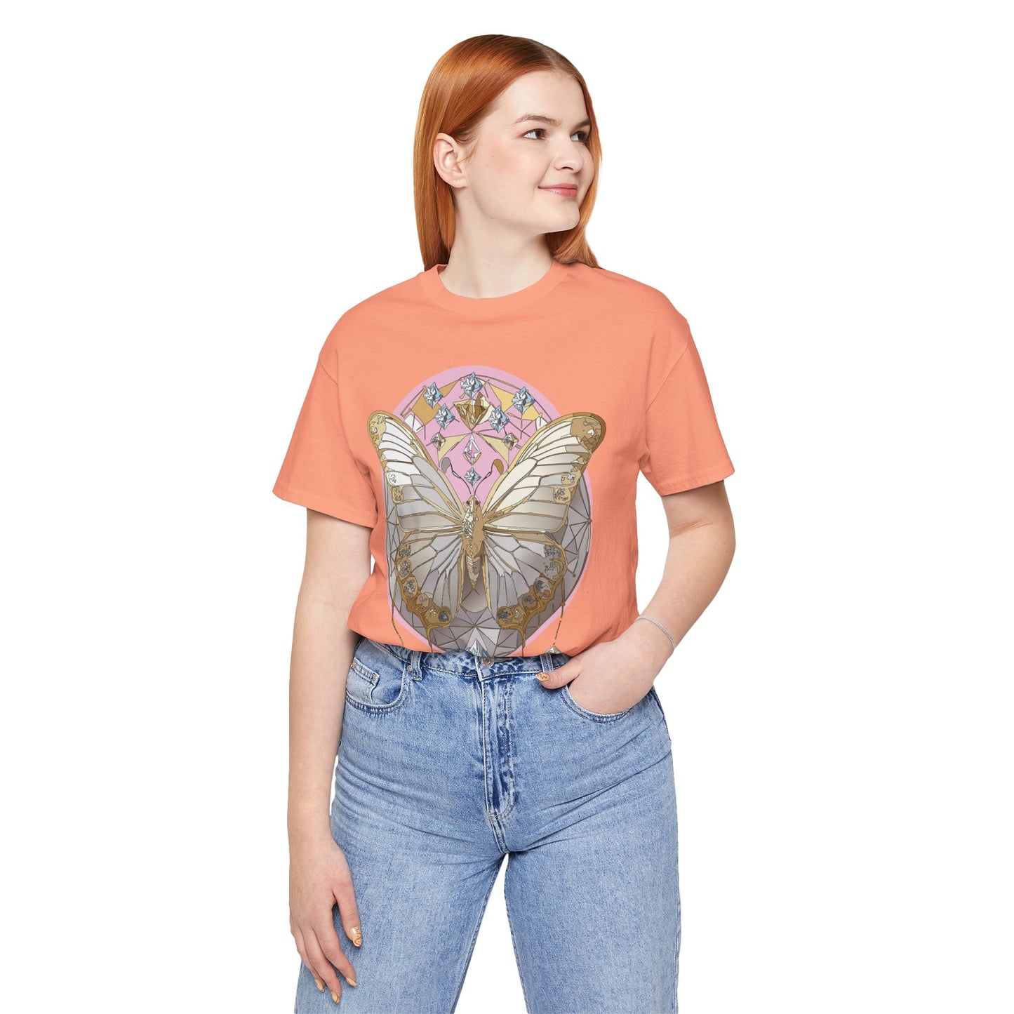 Butterfly Shirt, Shirt with Butterfly, Tee Shirt with Antique Butterfly