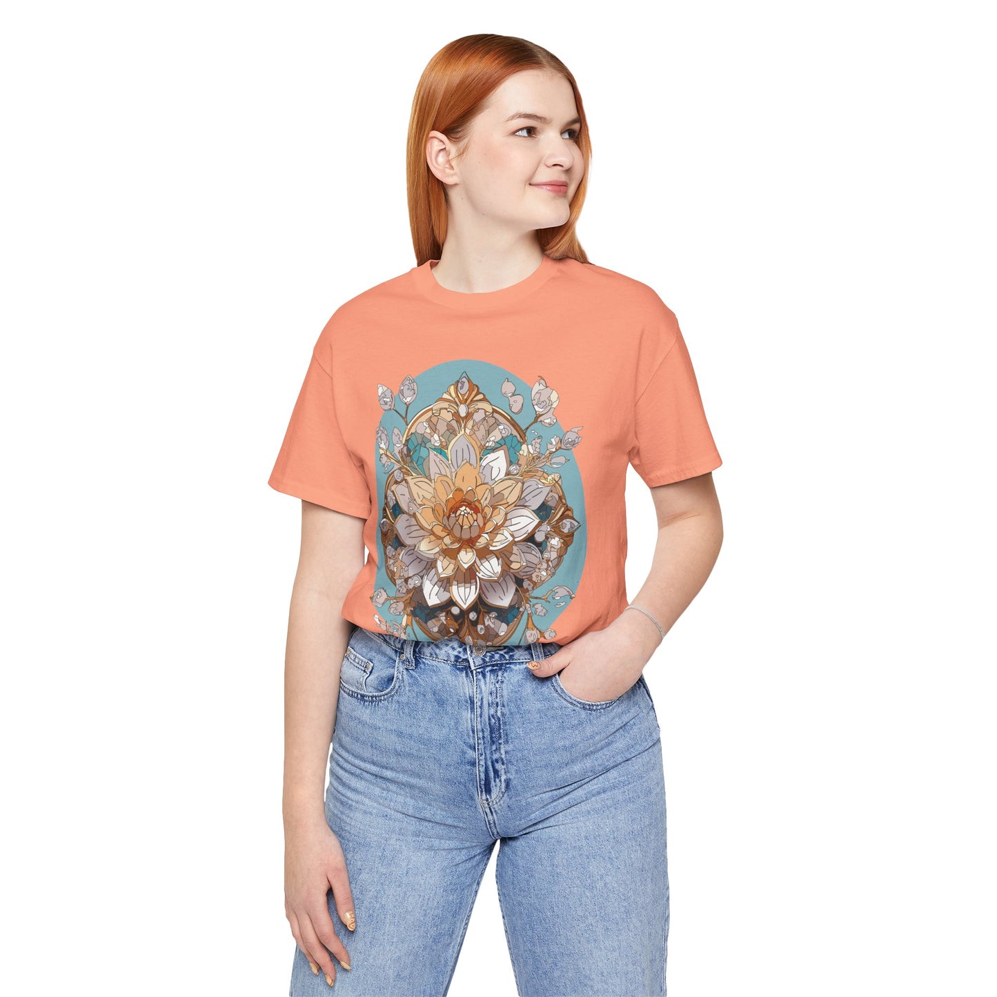 Floral Shirt, Flower Shirt, Tee Shirt with Antique Flower