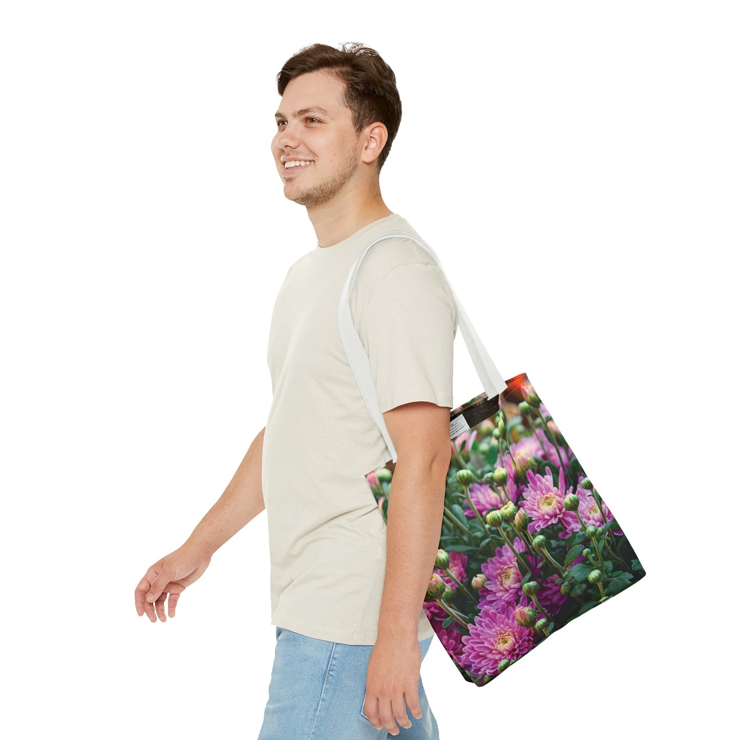 Canvas Bag with Floral Prints