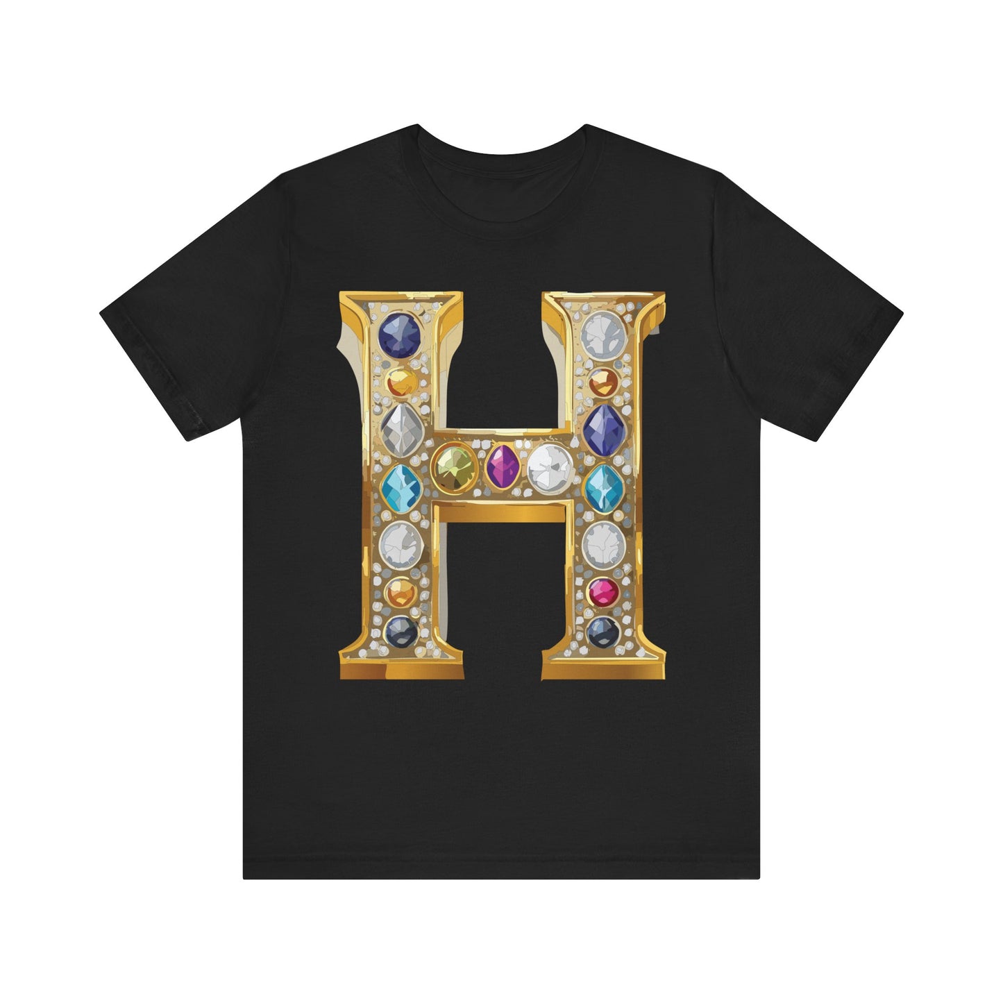 Letter Shirt, Shirt with Letters, Tee Shirt with Gold Letter, Shirt with Antique Letters