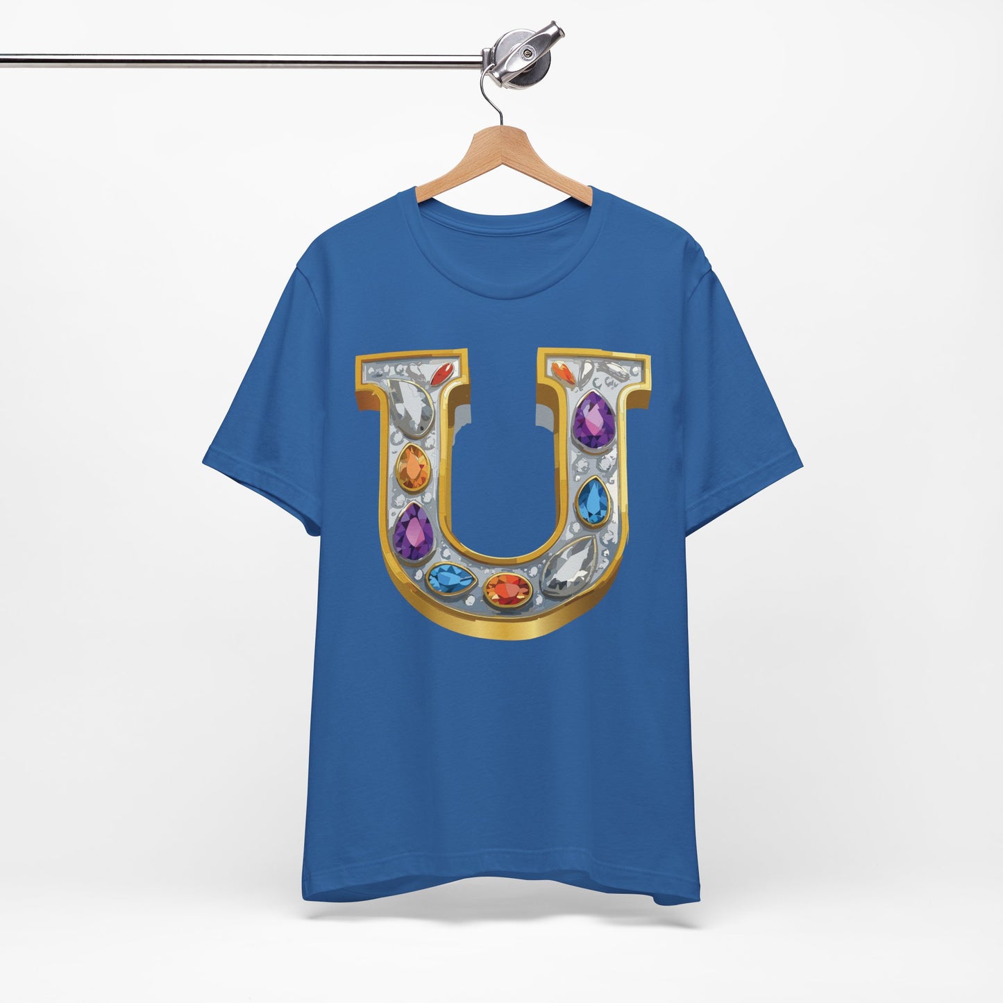 Letter Shirt, Shirt with Letters, Tee Shirt with Gold Letter, Shirt with Antique Letters
