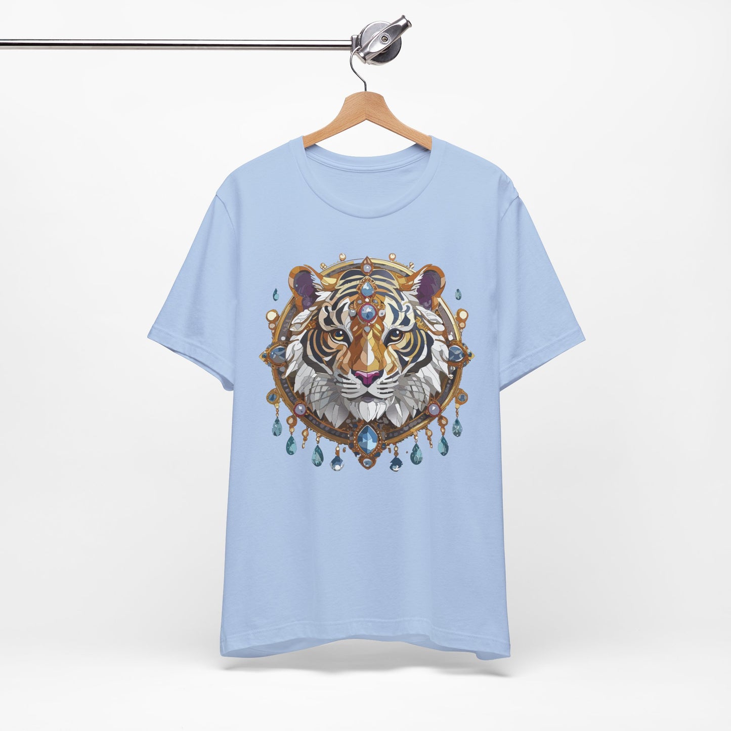 Animal Shirt, Shirt with Animal, Tee Shirt with Gold Animal Medal, Shirt with Antique Animal Medallion