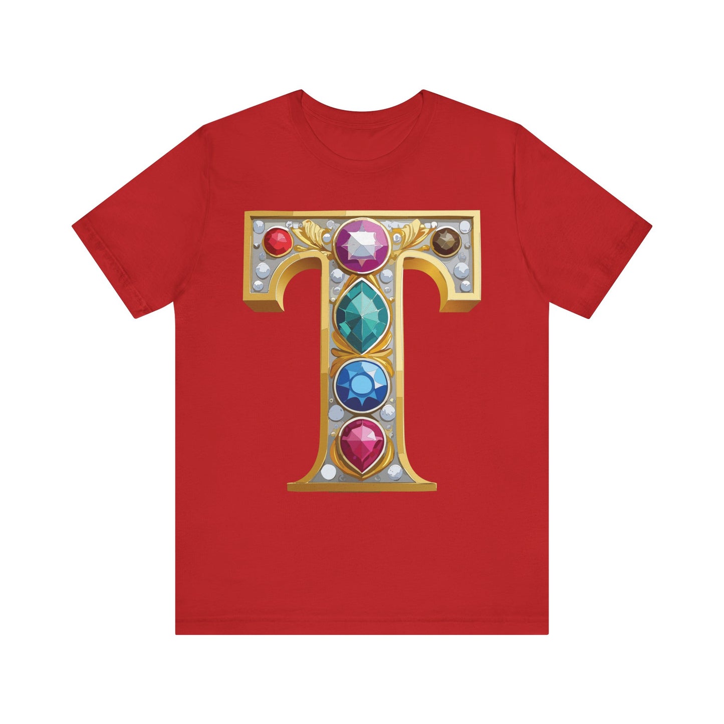 Letter Shirt, Shirt with Letters, Tee Shirt with Gold Letter, Shirt with Antique Letters