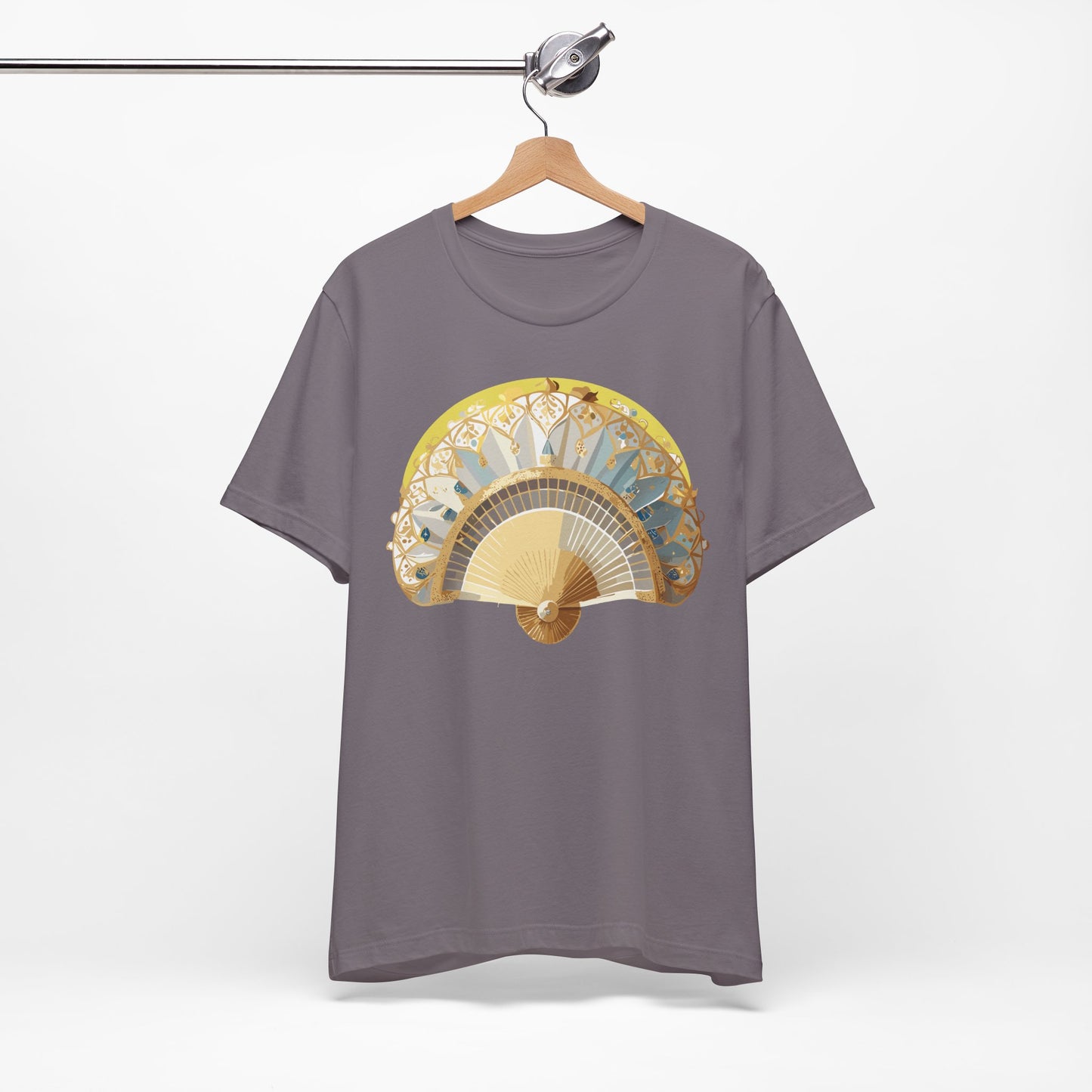Fan shirt, Shirt with Fan, Tee Shirt with Gold Blower