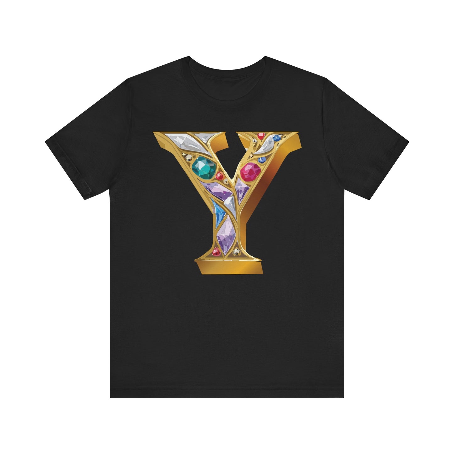 Letter Shirt, Shirt with Letters, Tee Shirt with Gold Letter, Shirt with Antique Letters