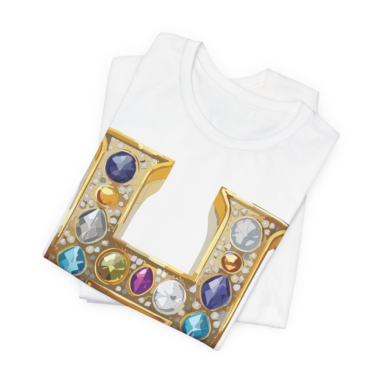 Letter Shirt, Shirt with Letters, Tee Shirt with Gold Letter, Shirt with Antique Letters