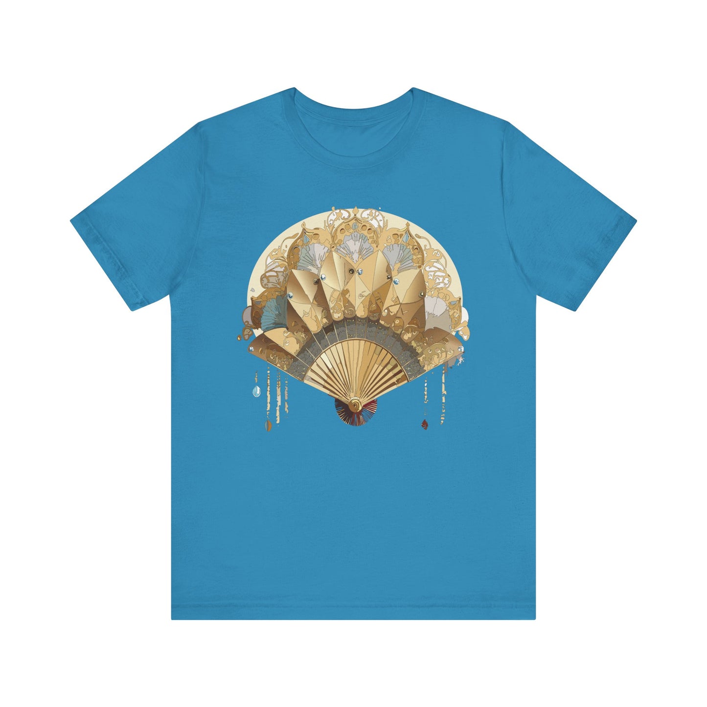 Fan shirt, Shirt with Fan, Tee Shirt with Gold Blower