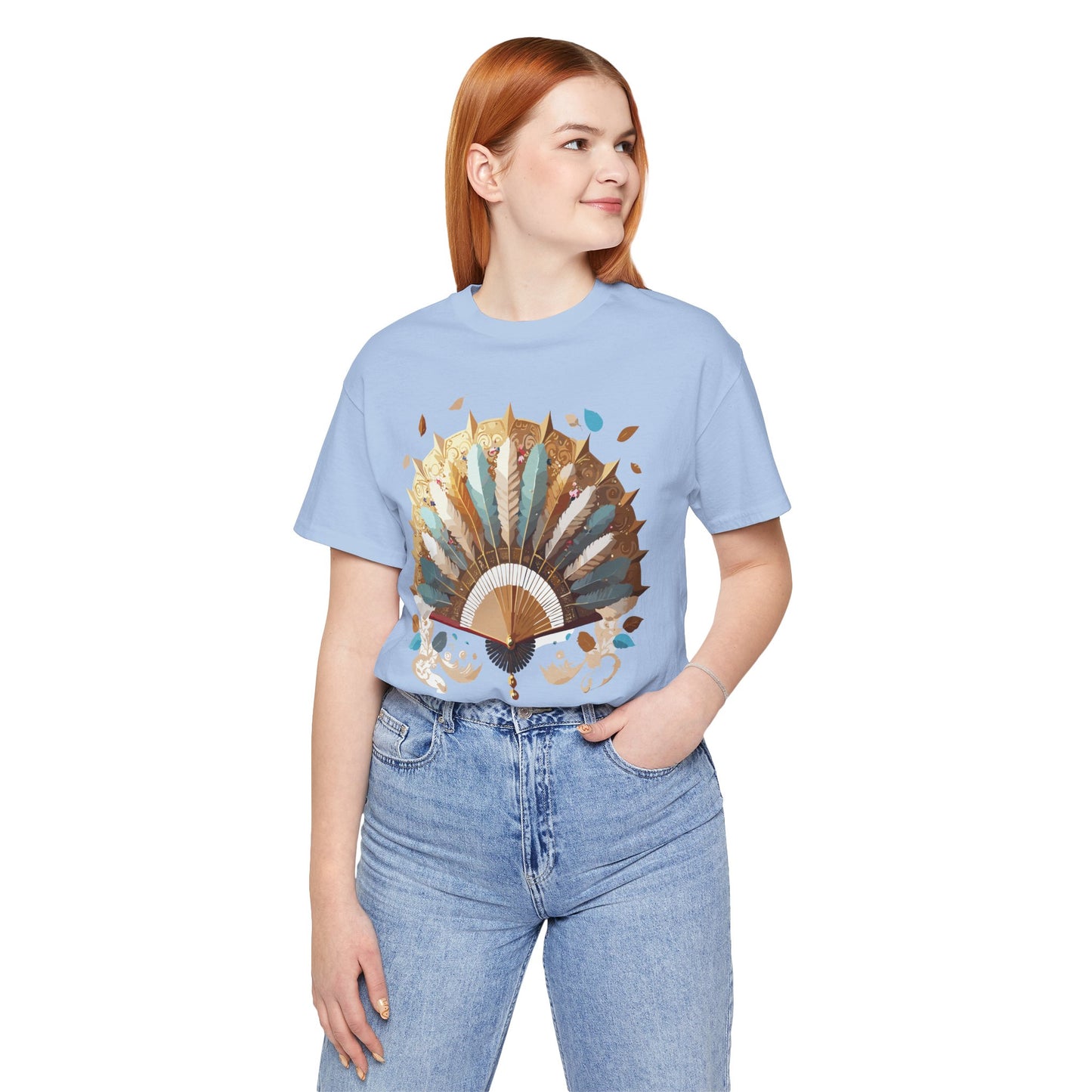 Fan shirt, Shirt with Fan, Tee Shirt with Gold Blower