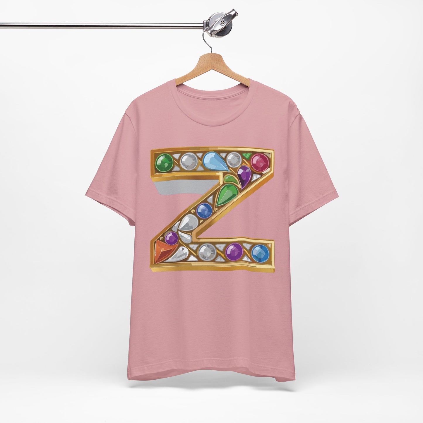 Letter Shirt, Shirt with Letters, Tee Shirt with Gold Letter, Shirt with Antique Letters