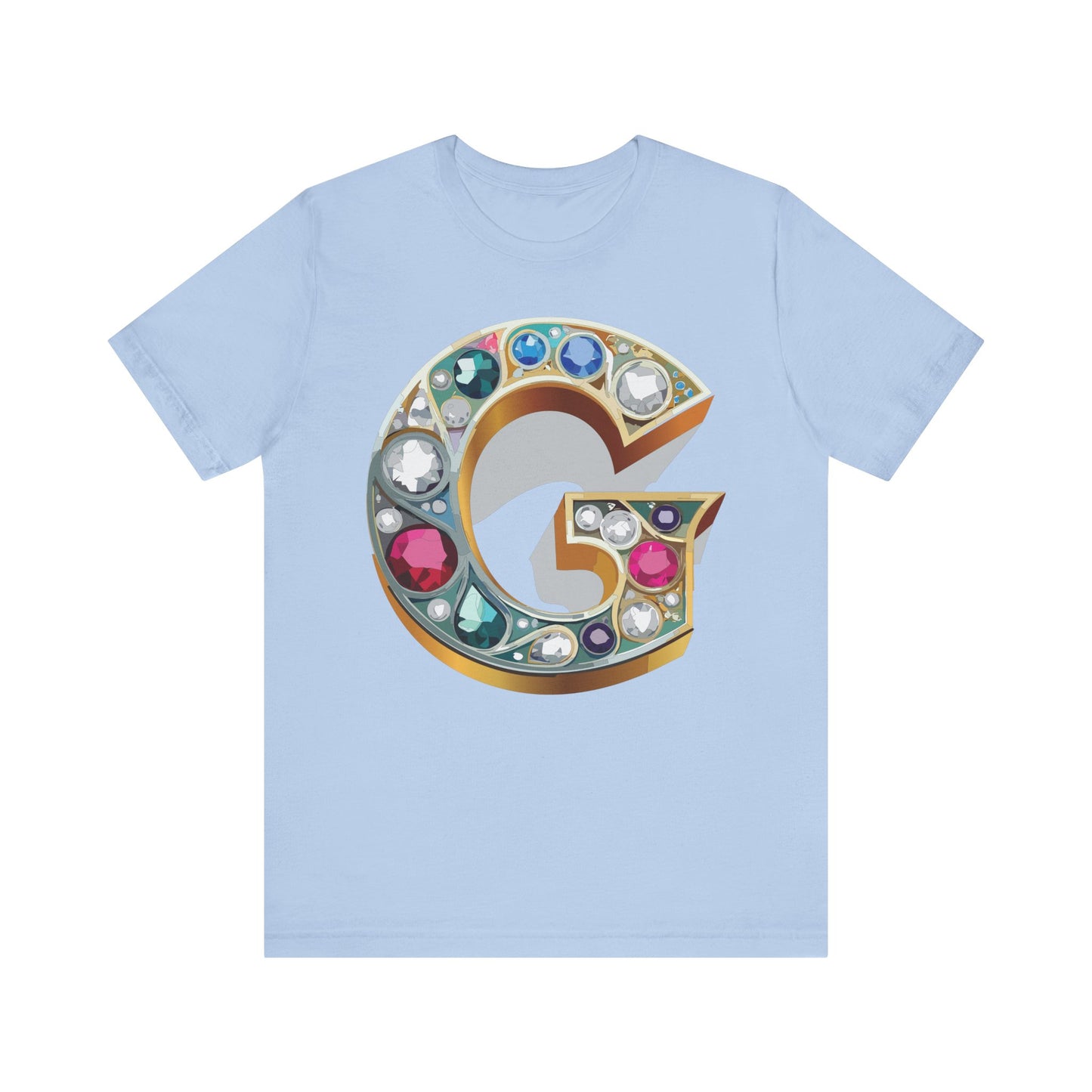 Letter Shirt, Shirt with Letters, Tee Shirt with Gold Letter, Shirt with Antique Letters