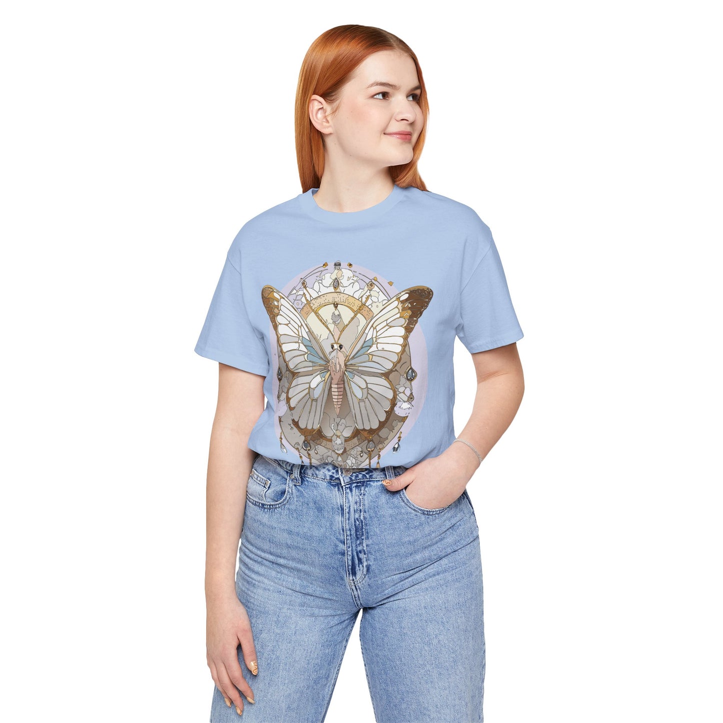 Butterfly Shirt, Shirt with Butterfly, Tee Shirt with Antique Butterfly
