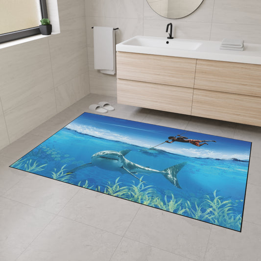 Heavy Duty Floor Mat - Deep Ocean - shark