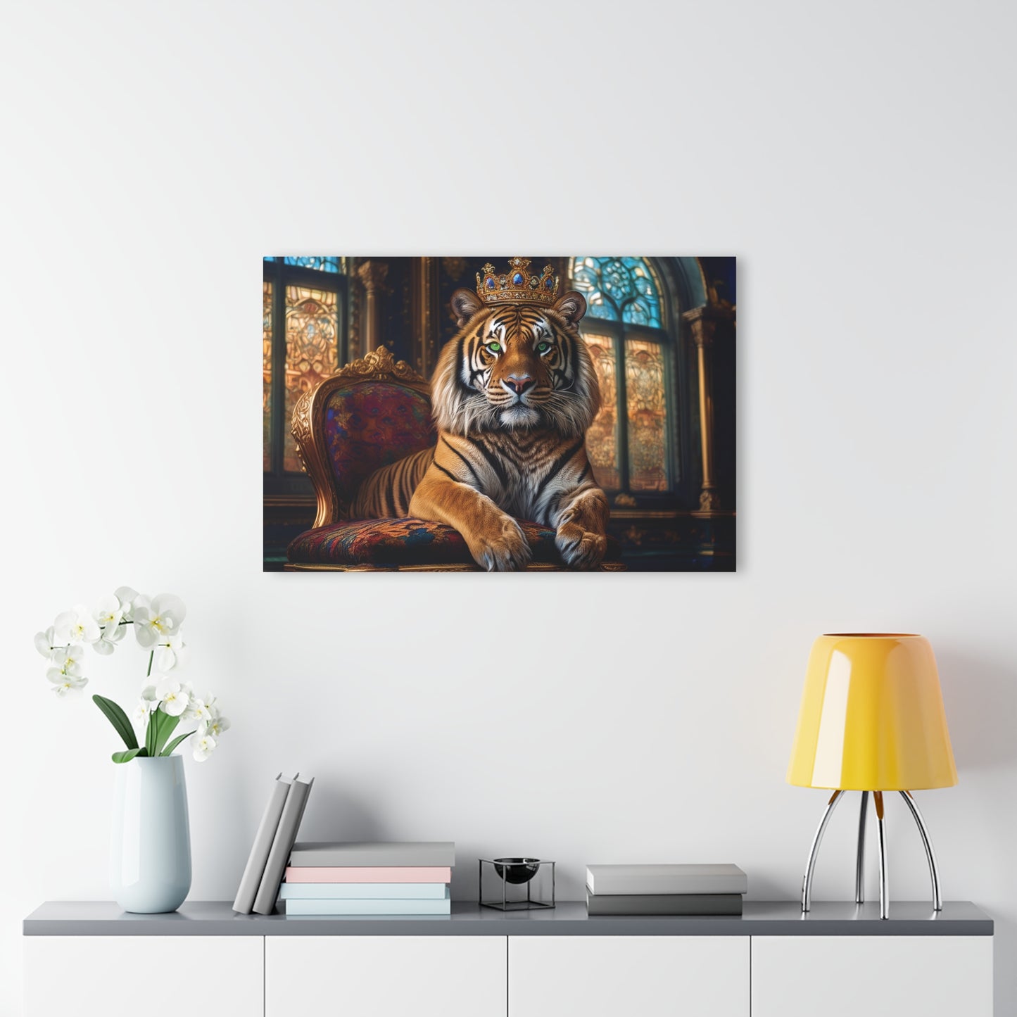 Crown Tiger Wall Decor, Wall Art Decor with Animals 1