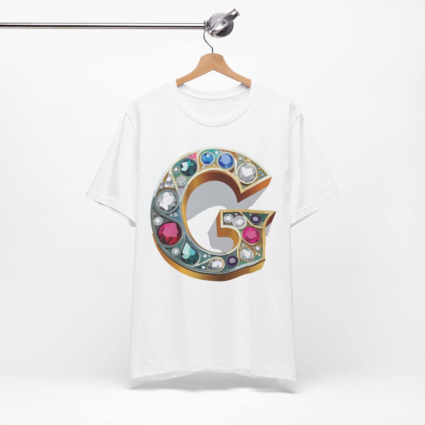 Letter Shirt, Shirt with Letters, Tee Shirt with Gold Letter, Shirt with Antique Letters