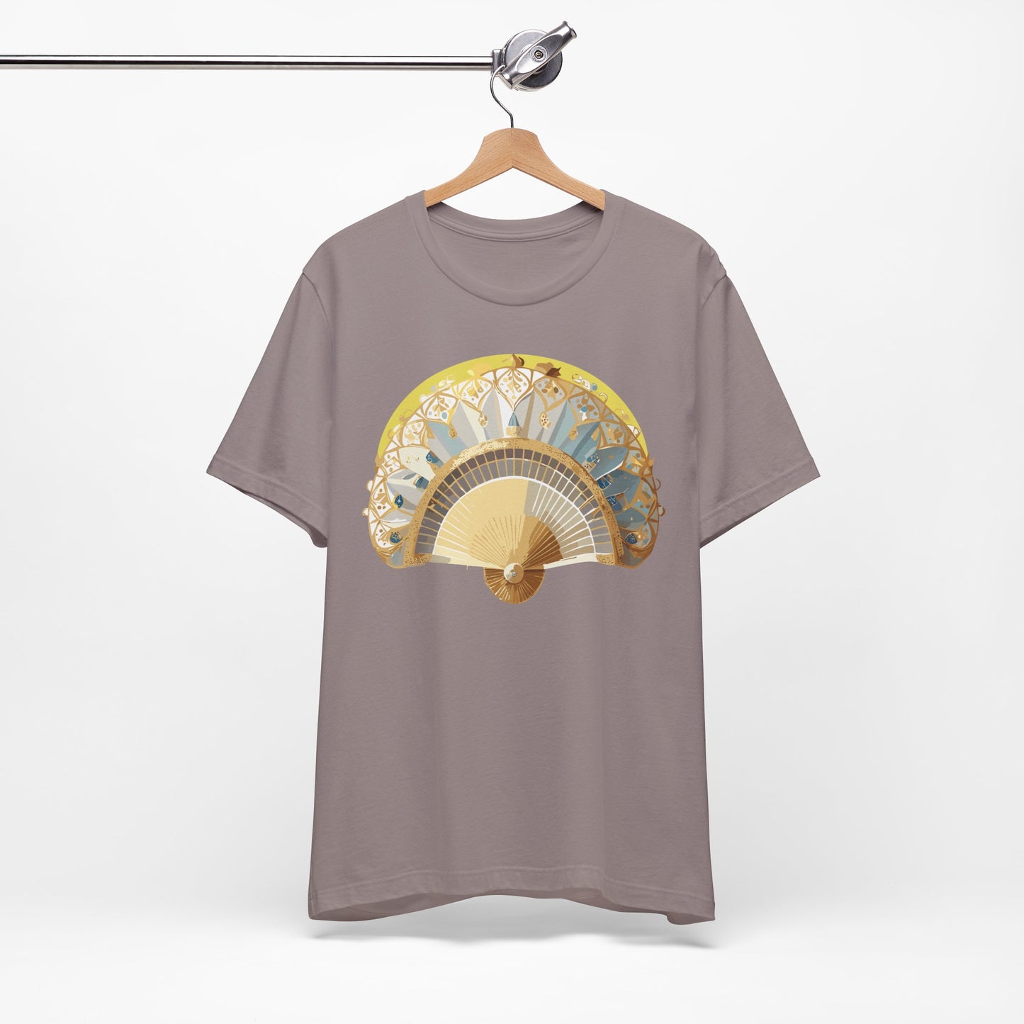 Fan shirt, Shirt with Fan, Tee Shirt with Gold Blower