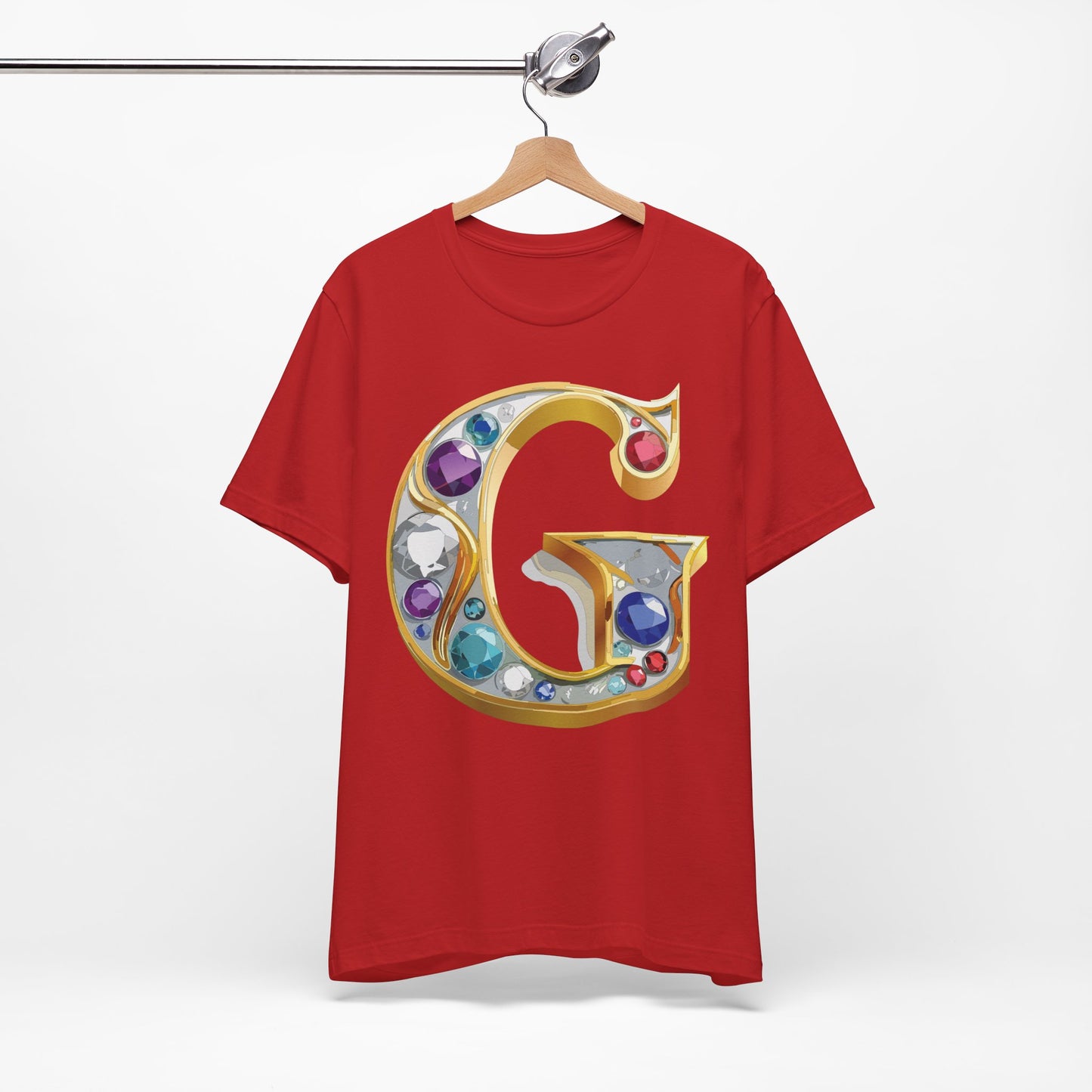 Letter Shirt, Shirt with Letters, Tee Shirt with Gold Letter, Shirt with Antique Letters