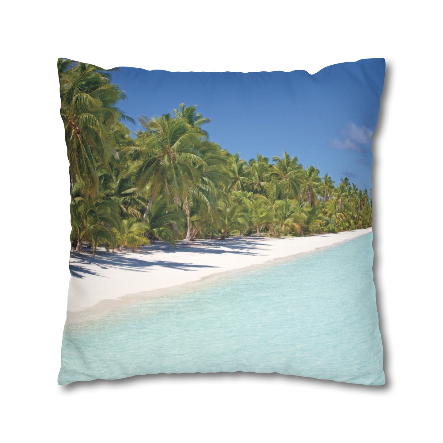 Beach Faux Suede Square Pillowcase