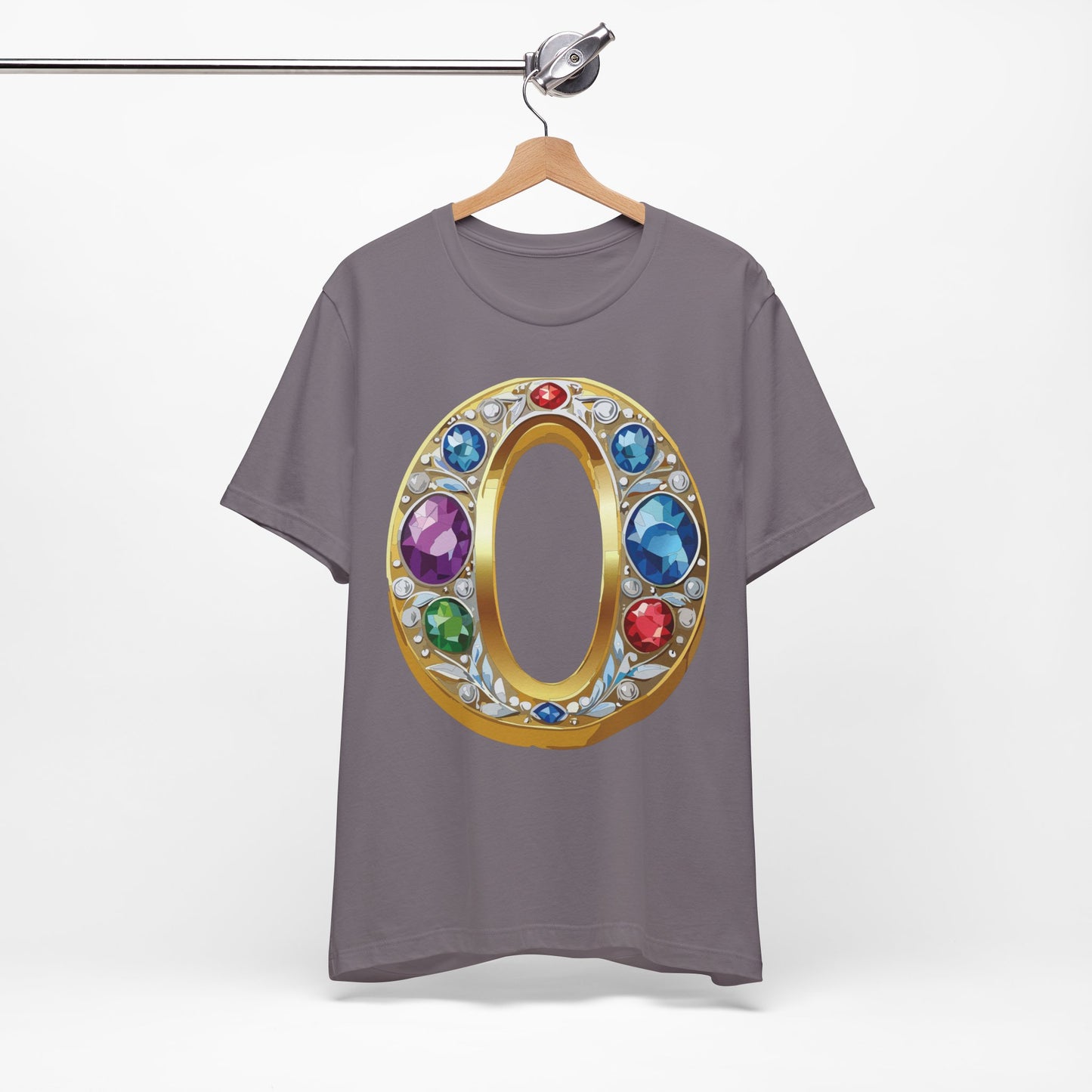 Letter Shirt, Shirt with Letters, Tee Shirt with Gold Letter, Shirt with Antique Letters