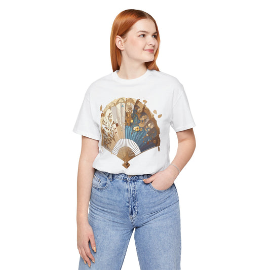 Fan shirt, Shirt with Fan, Tee Shirt with Gold Blower