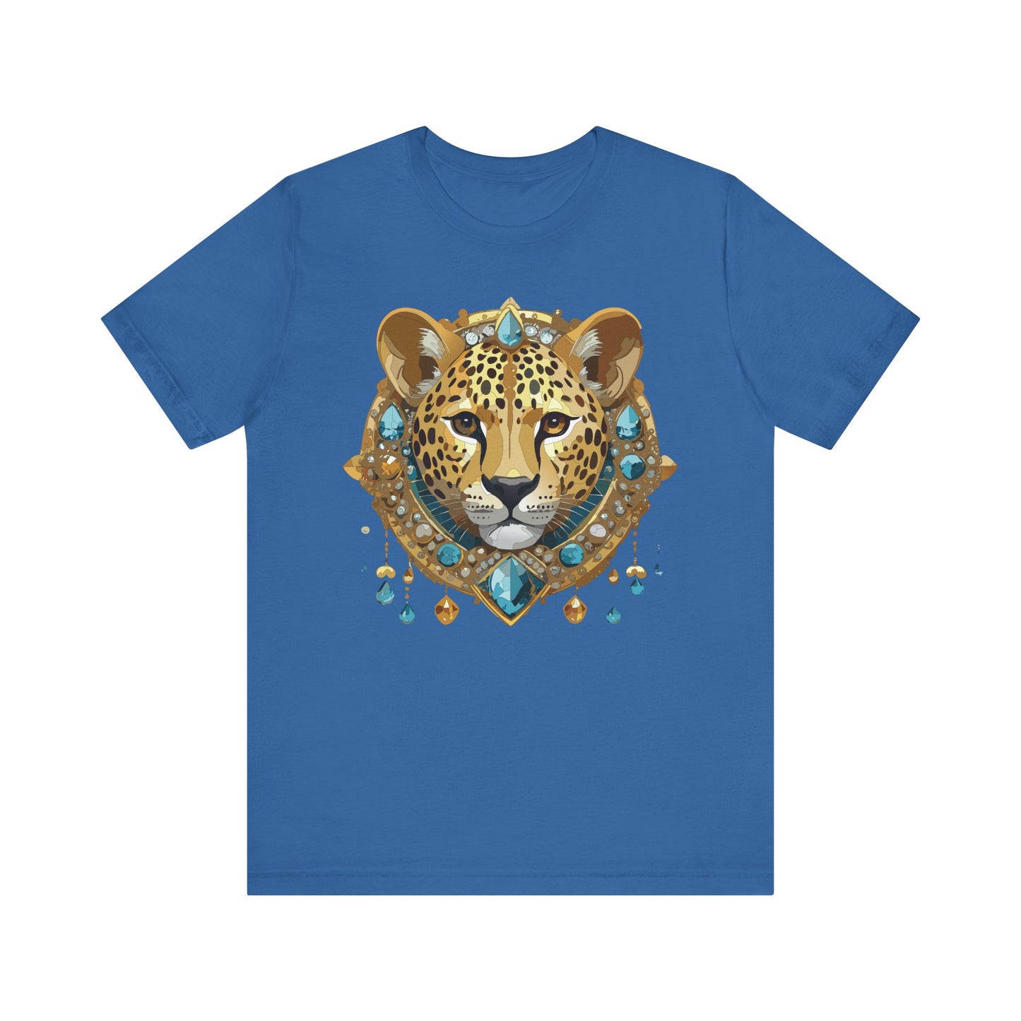 Animal Shirt, Shirt with Animal, Tee Shirt with Gold Animal Medal, Shirt with Antique Animal Medallion
