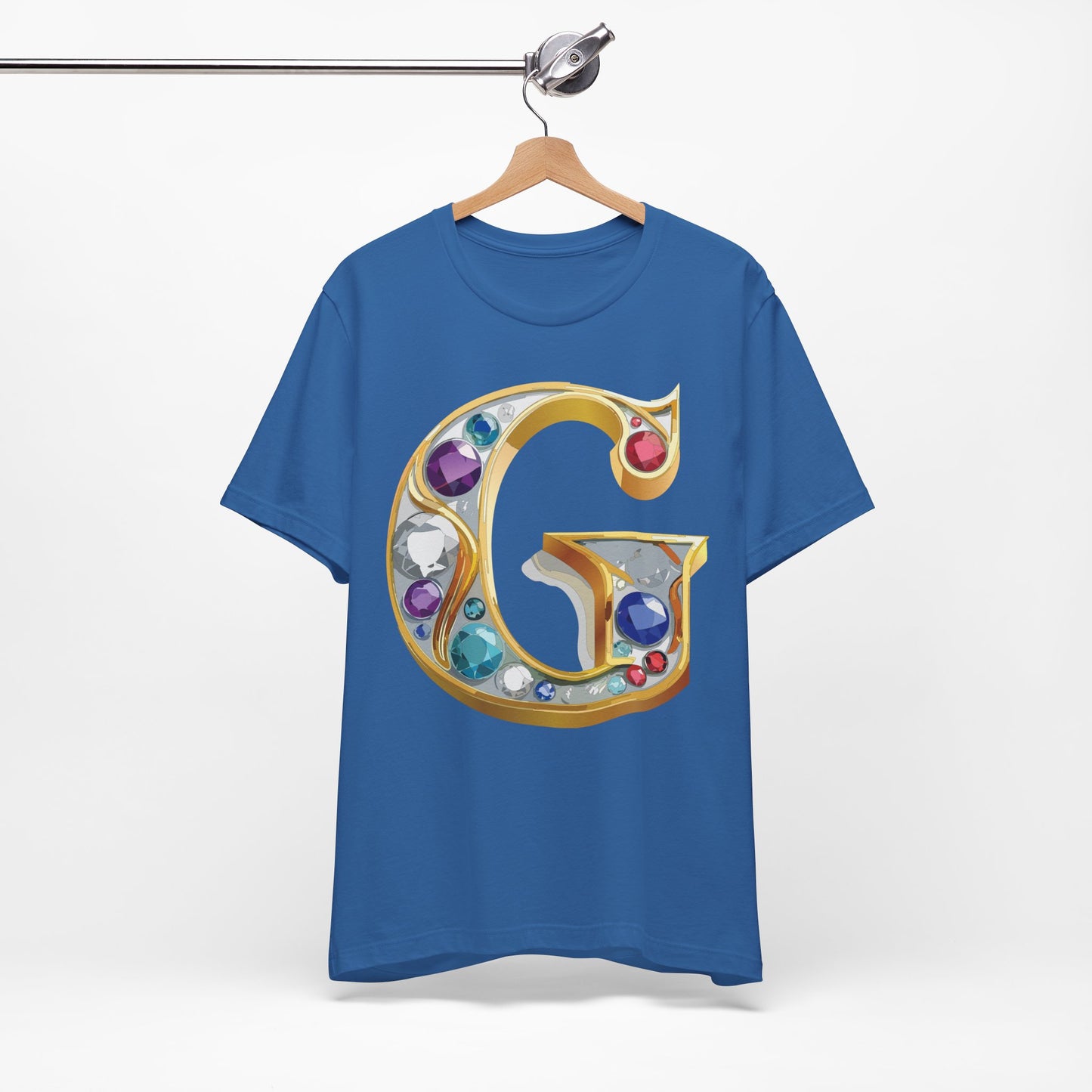 Letter Shirt, Shirt with Letters, Tee Shirt with Gold Letter, Shirt with Antique Letters