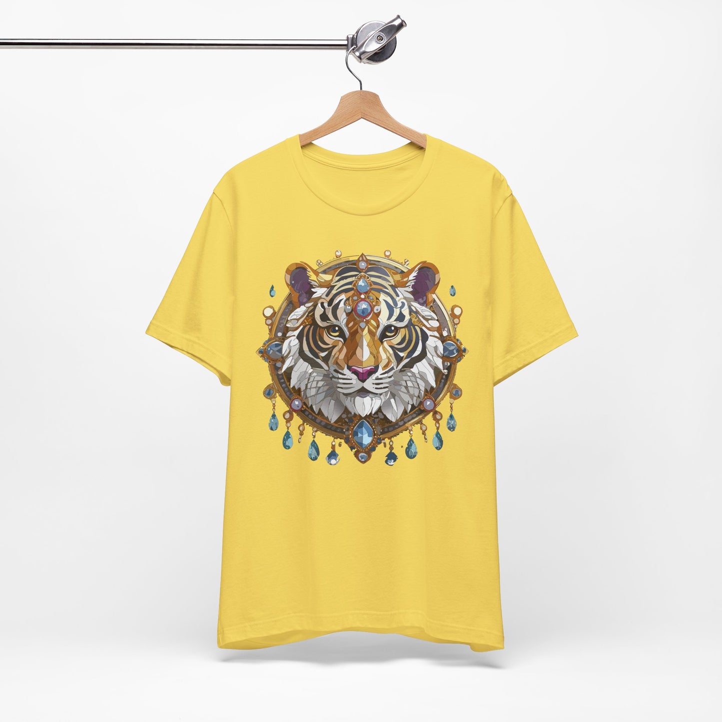 Animal Shirt, Shirt with Animal, Tee Shirt with Gold Animal Medal, Shirt with Antique Animal Medallion